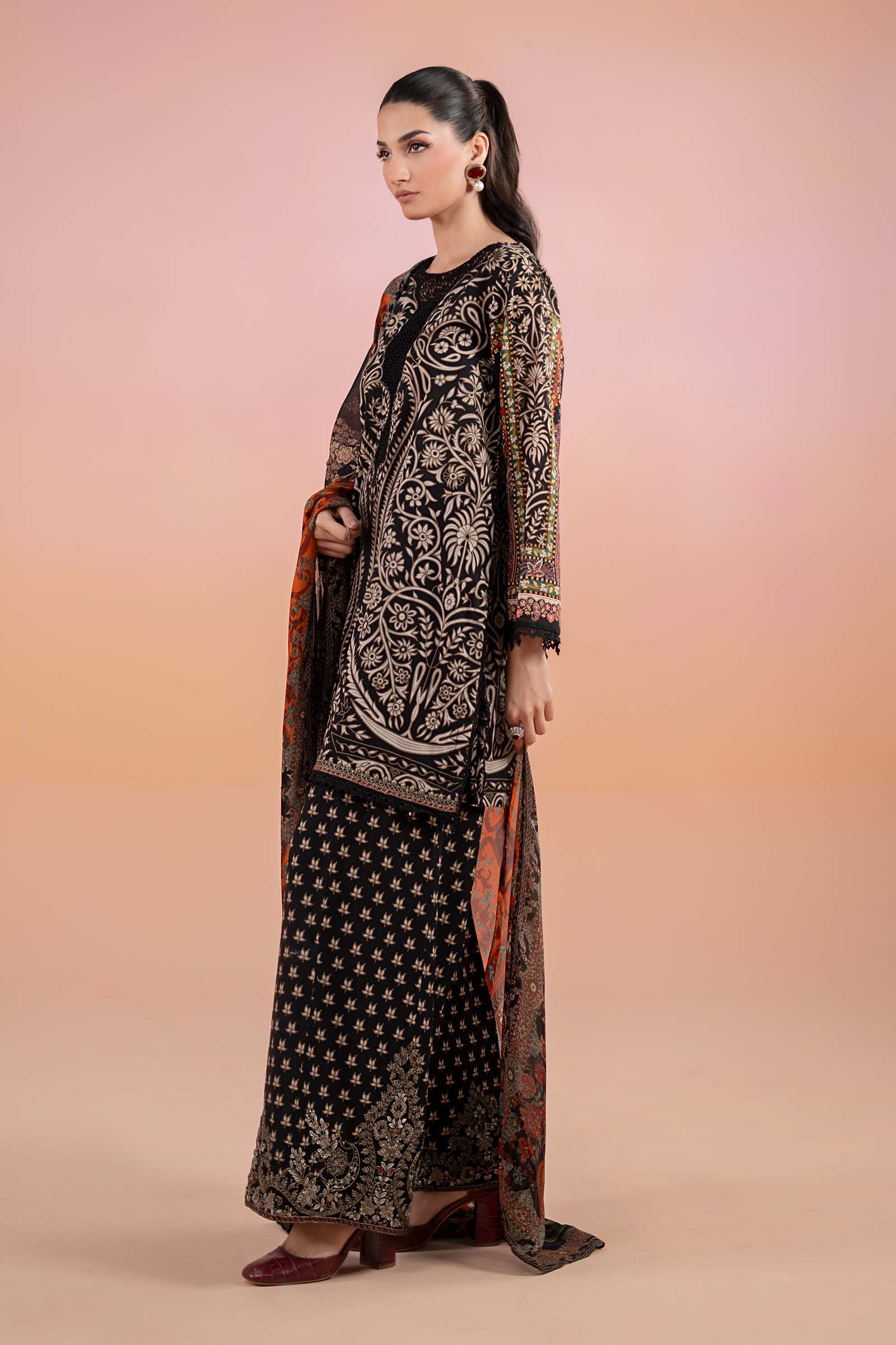 3 Piece Printed Lawn Suit | MPS-2512-B - Image 4