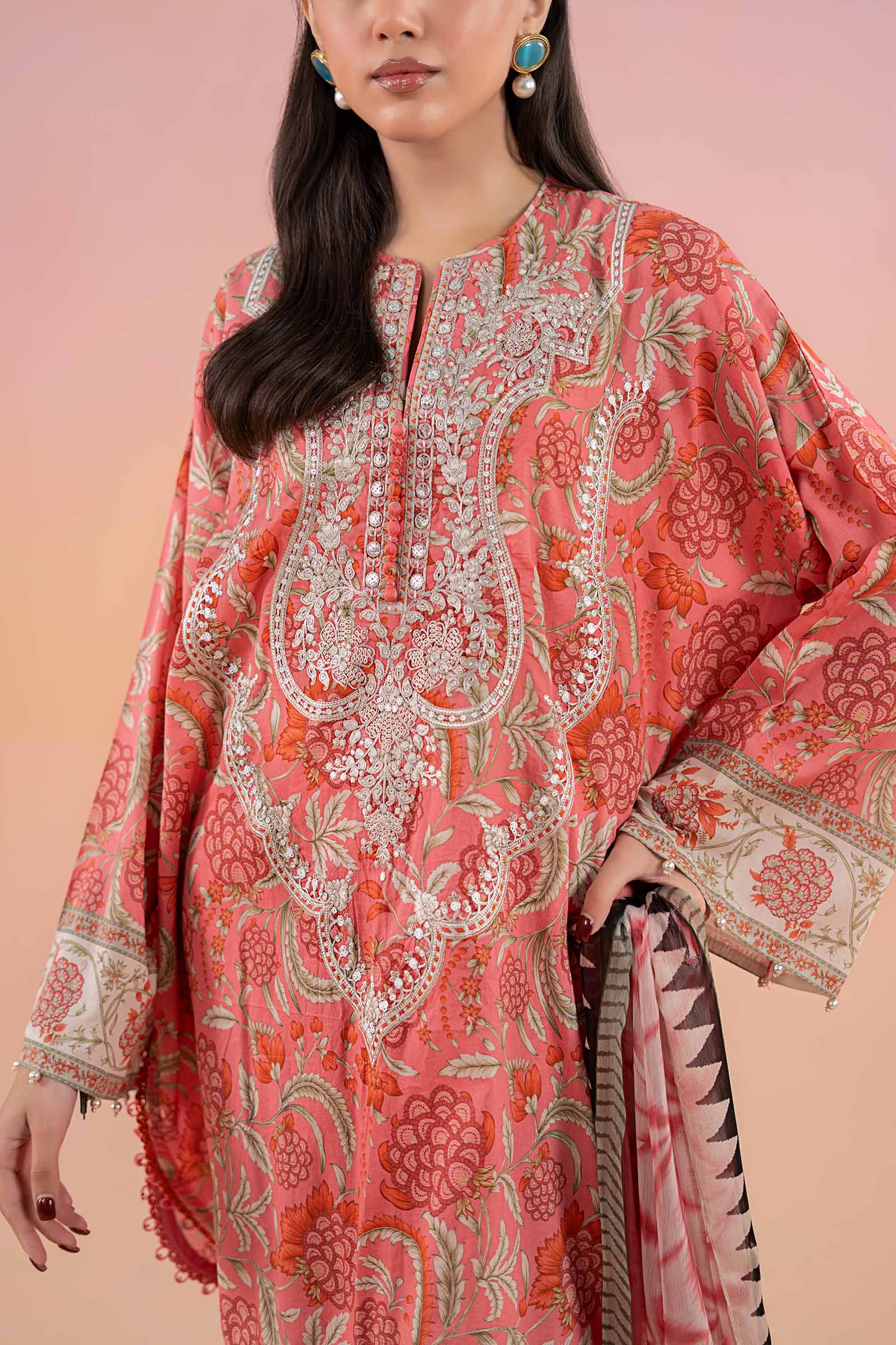 3 Piece Printed Lawn Suit | MPS-2513-A - Image 4