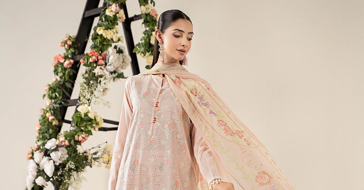 3 Piece Embroidered Lawn Suit | MPS-2601-A - Image 7