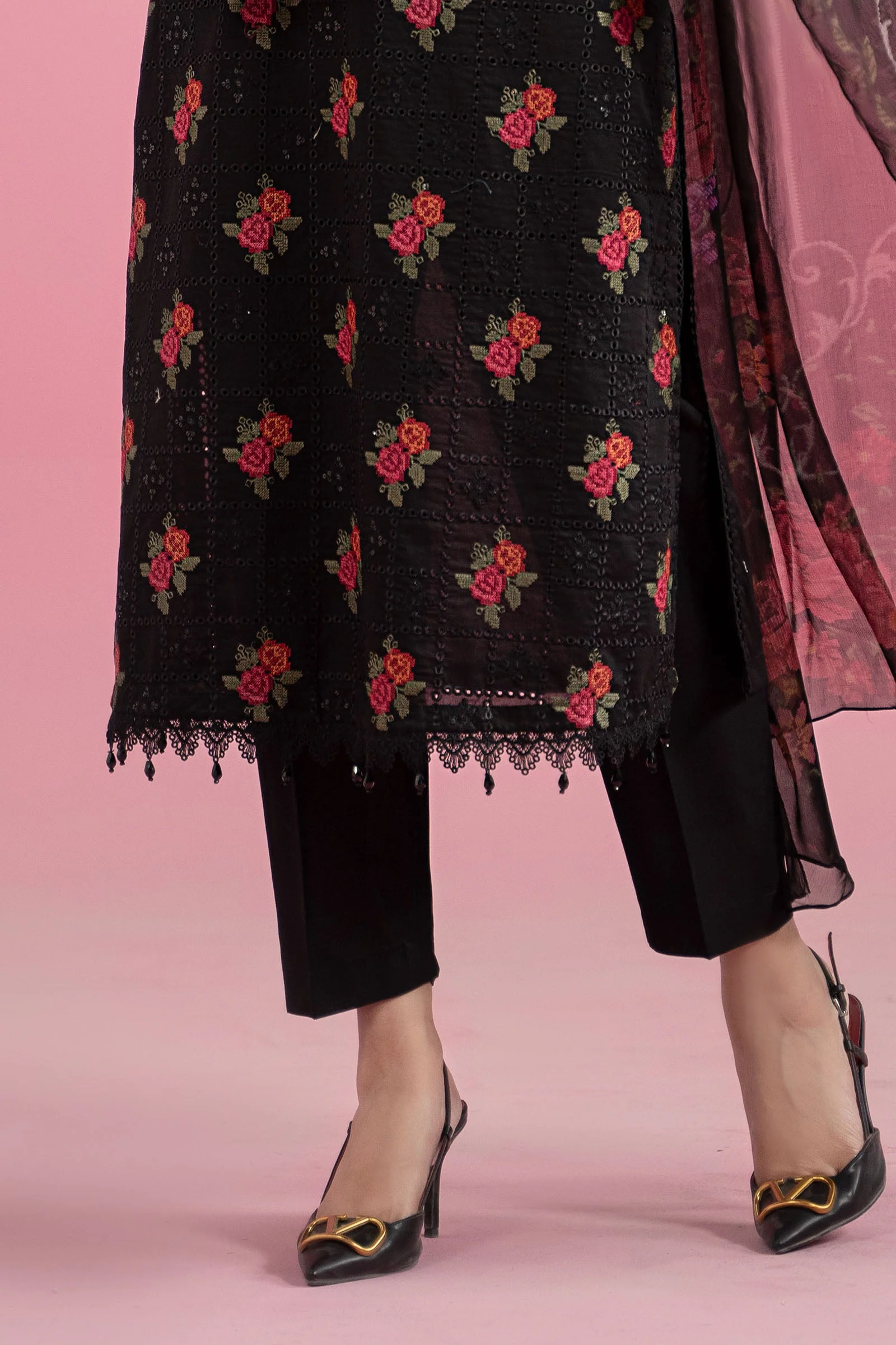 3 Piece Embroidered Lawn Suit | MPS-2601-B - Image 4