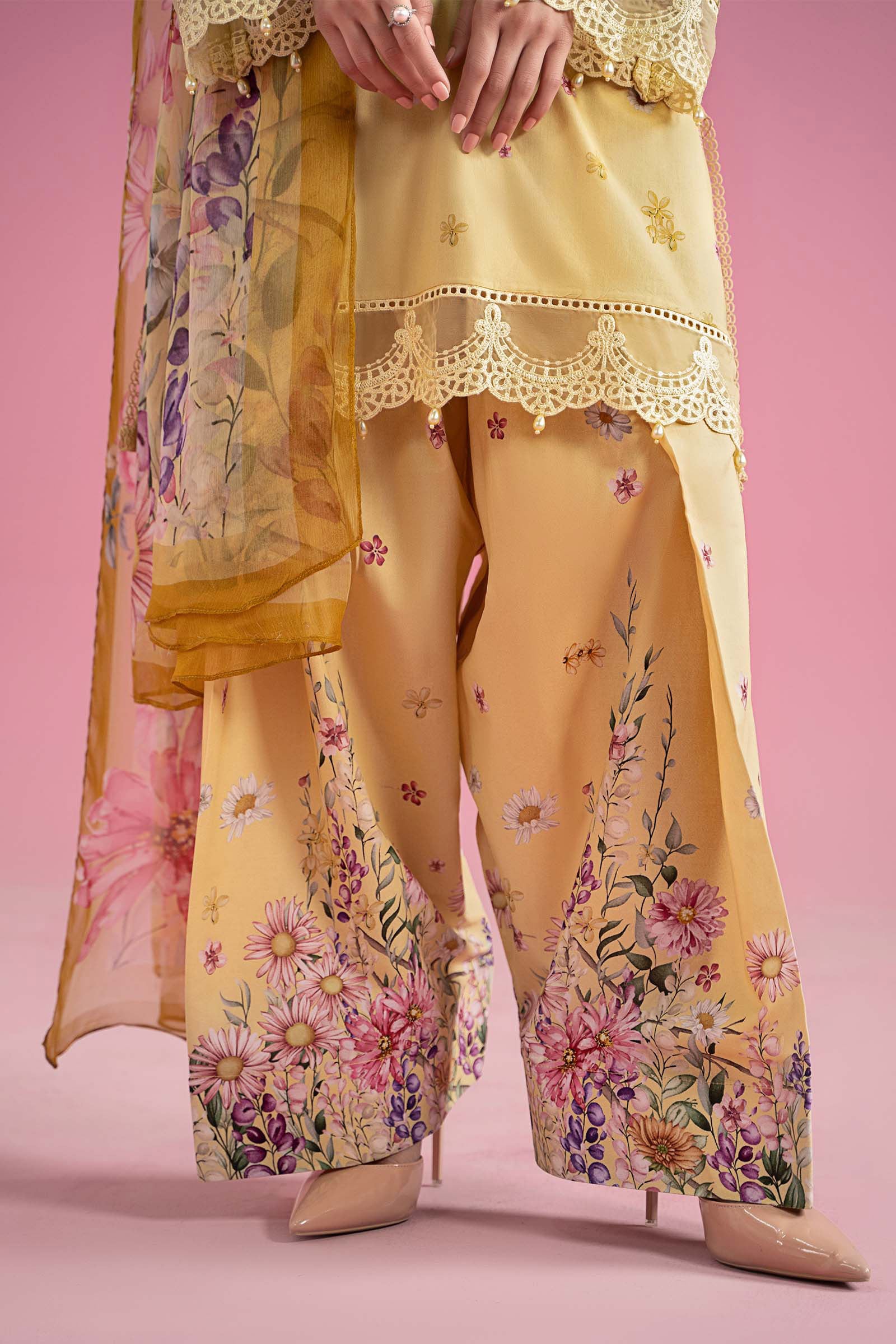 3 Piece Embroidered Lawn Suit | MPS-2603-A - Image 5