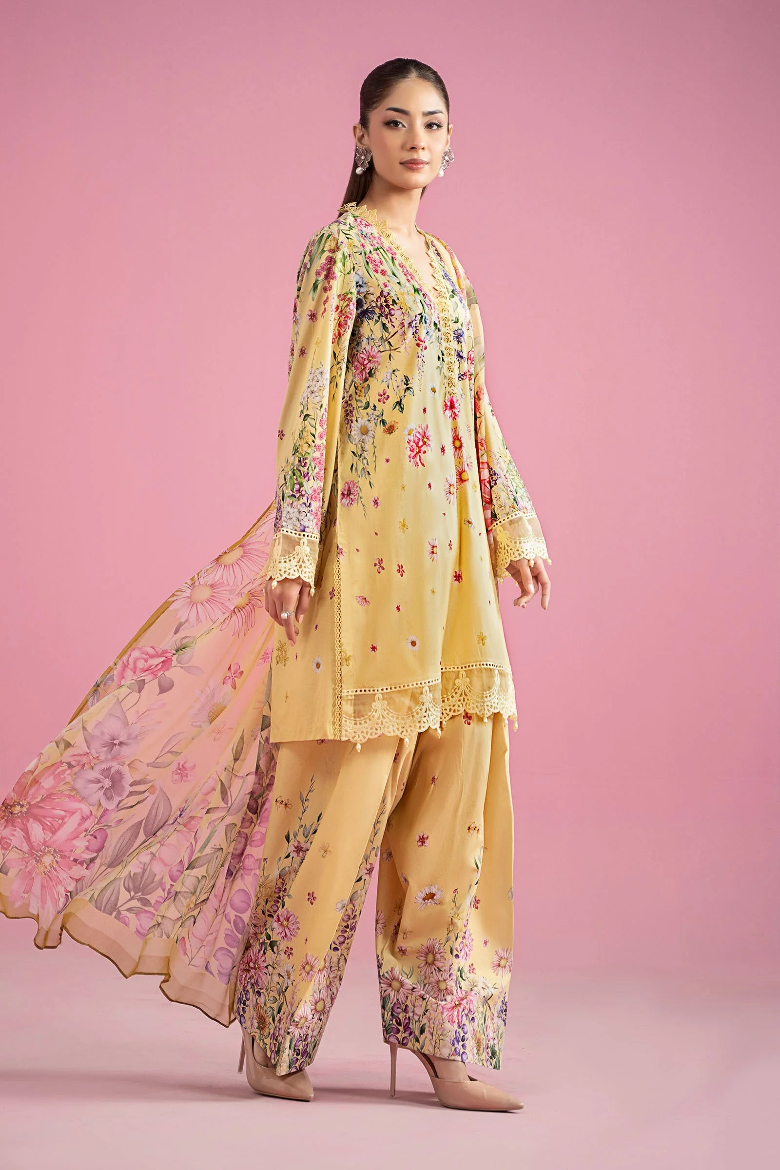 3 Piece Embroidered Lawn Suit | MPS-2603-A - Image 7