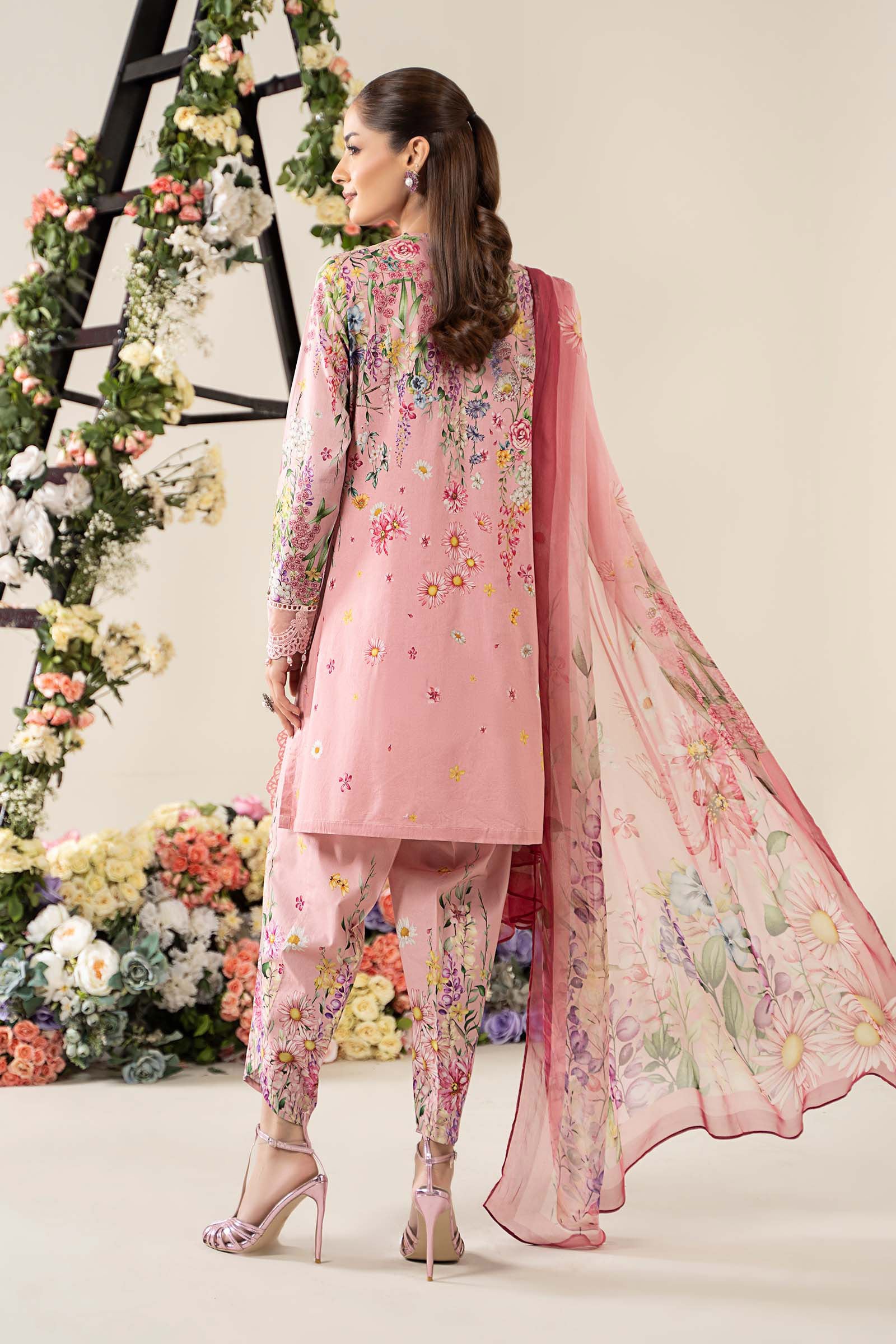 3 Piece Embroidered Lawn Suit | MPS-2603-B - Image 11