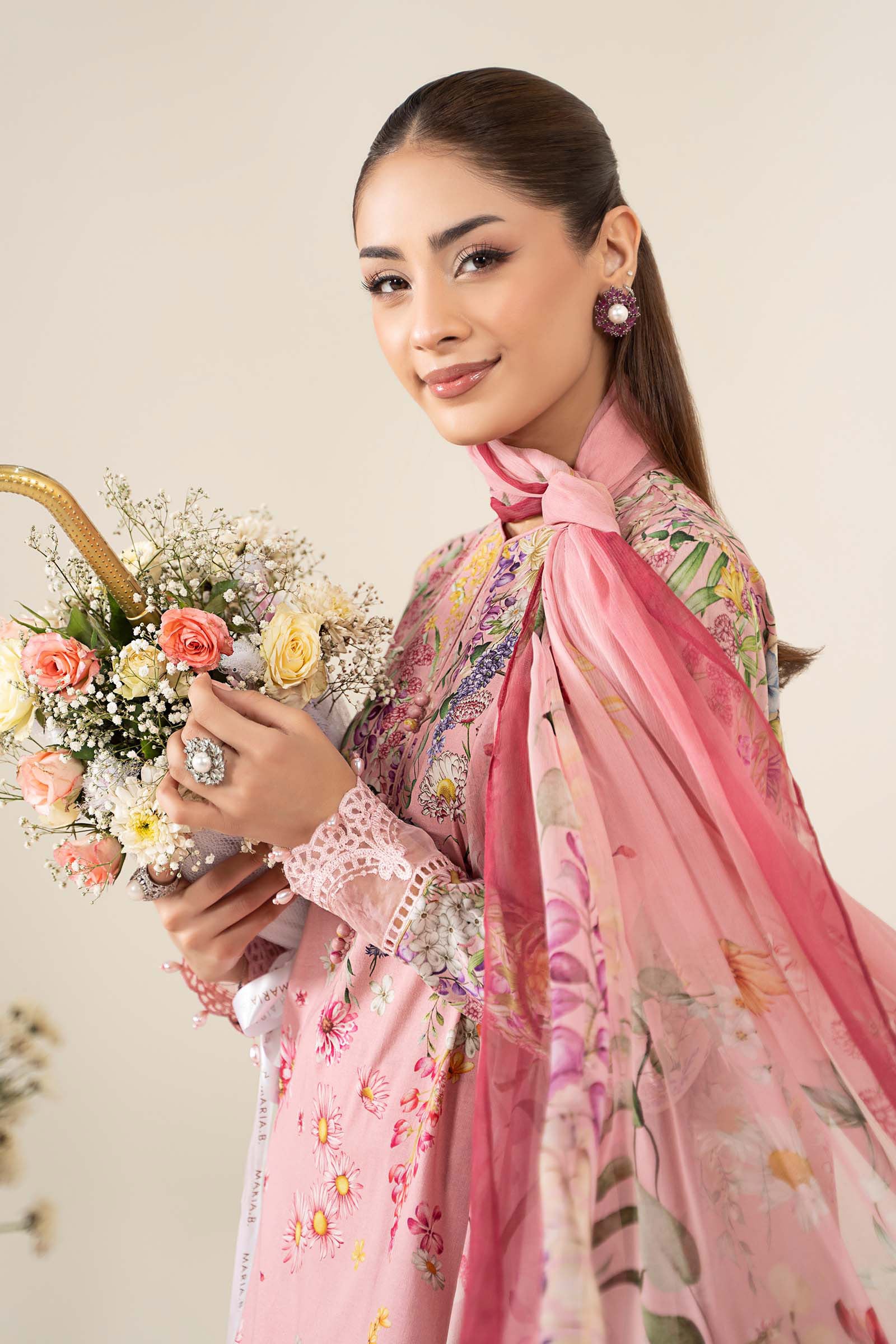 3 Piece Embroidered Lawn Suit | MPS-2603-B - Image 5