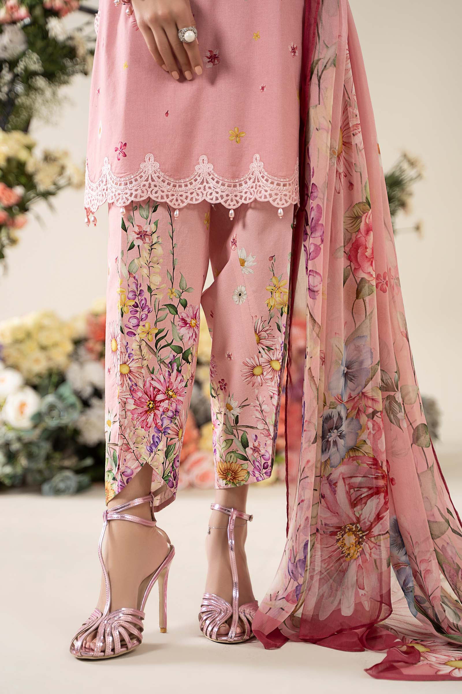 3 Piece Embroidered Lawn Suit | MPS-2603-B - Image 8