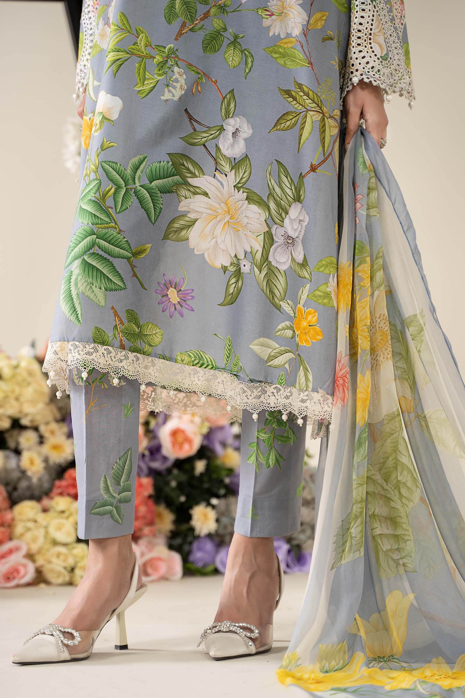 3 Piece Embroidered Lawn Suit | MPS-2604-A - Image 4