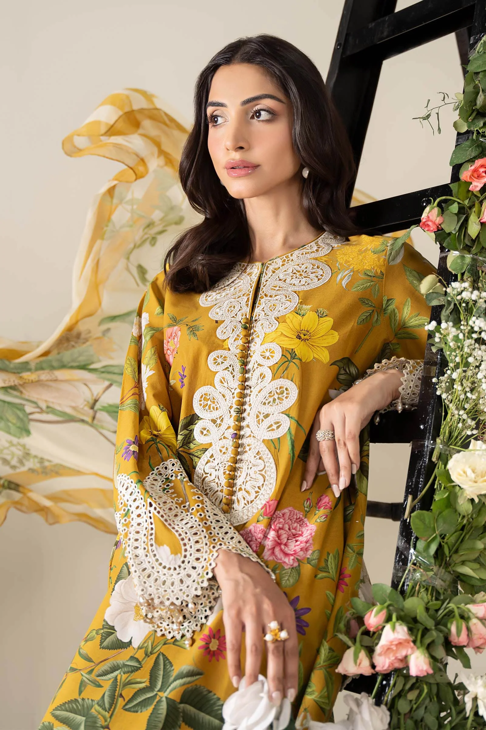 3 Piece Embroidered Lawn Suit | MPS-2604-B - Image 2