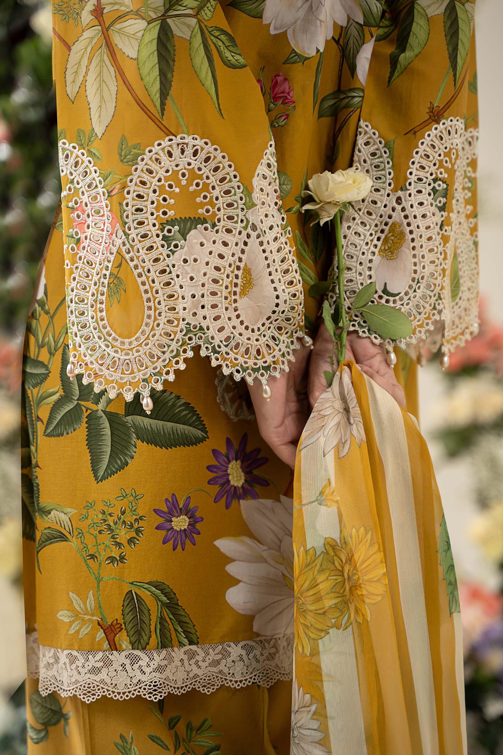 3 Piece Embroidered Lawn Suit | MPS-2604-B - Image 5