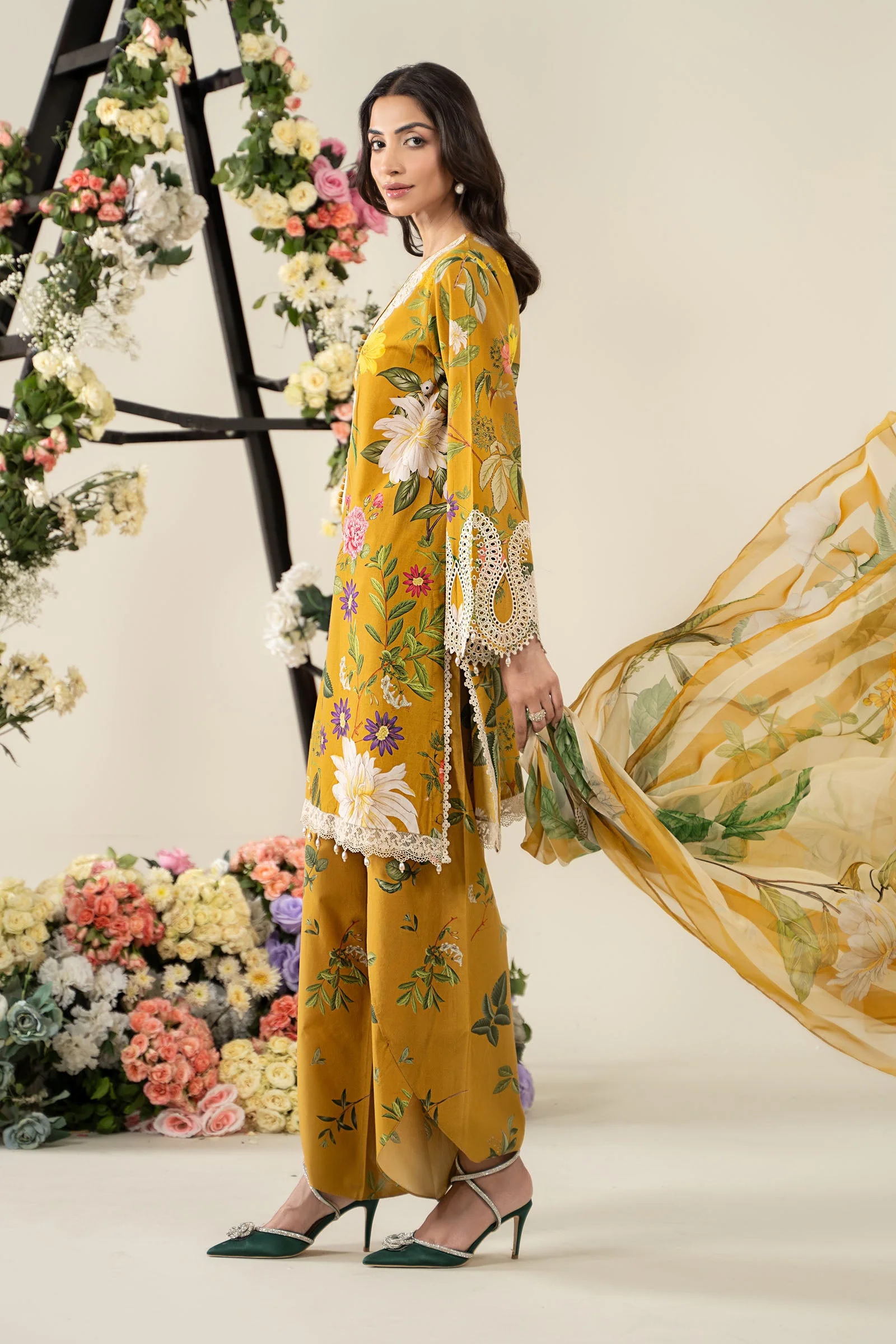 3 Piece Embroidered Lawn Suit | MPS-2604-B - Image 7