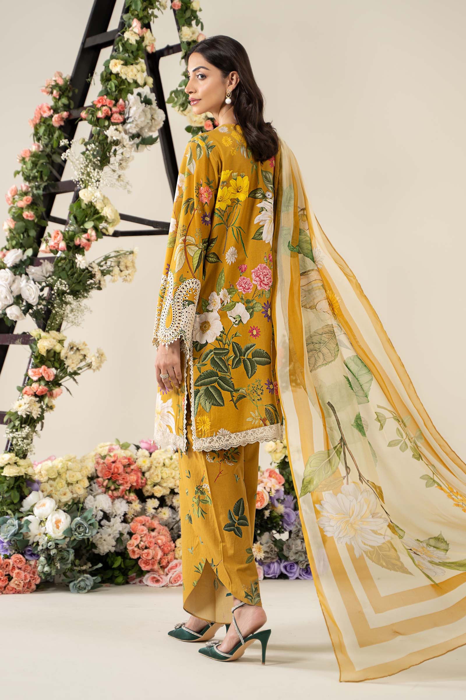 3 Piece Embroidered Lawn Suit | MPS-2604-B - Image 8
