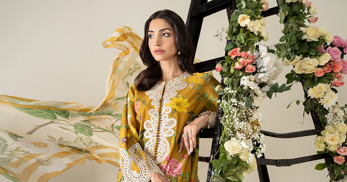 3 Piece Embroidered Lawn Suit | MPS-2604-B - Image 9