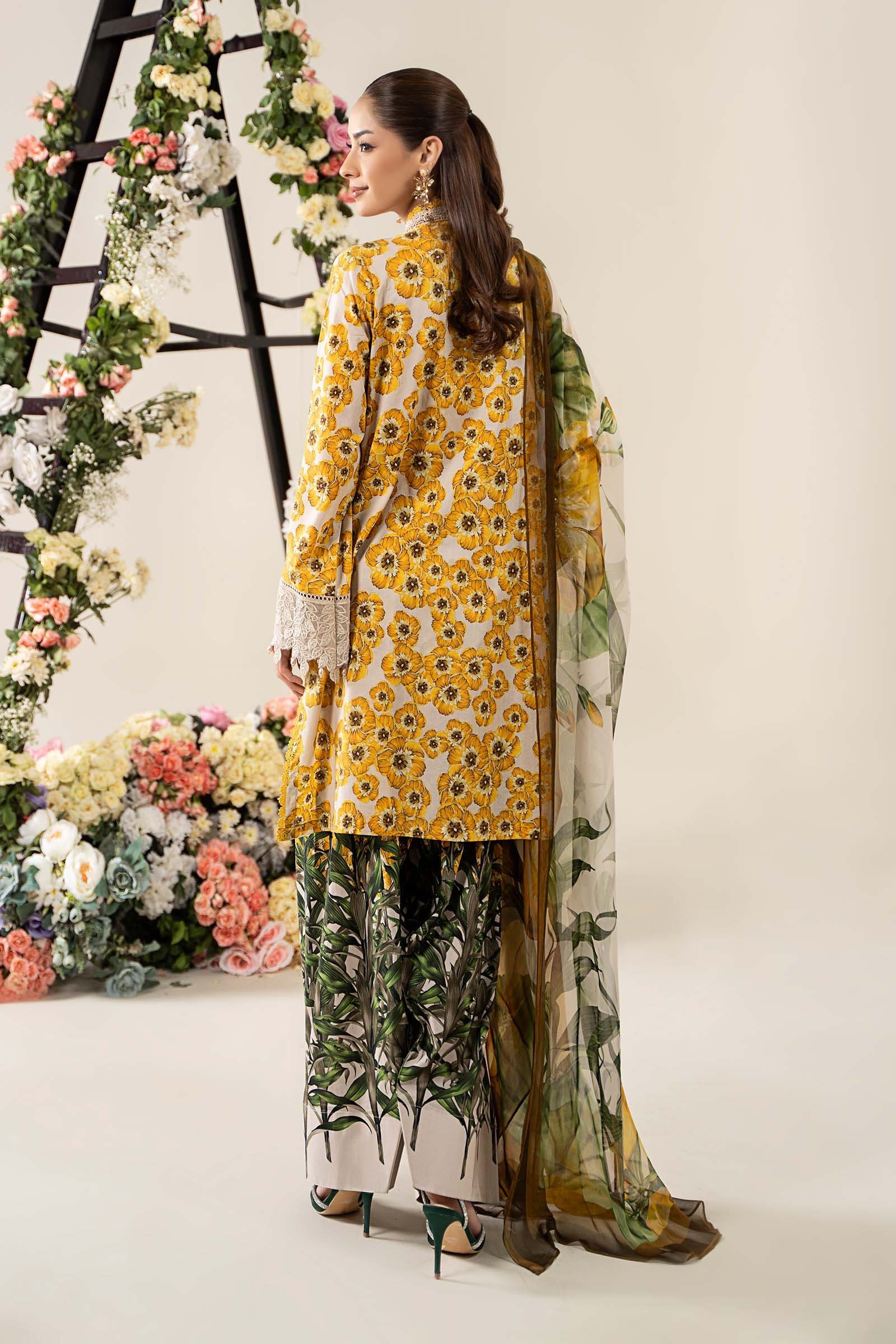 3 Piece Embroidered Lawn Suit | MPS-2606-A - Image 9