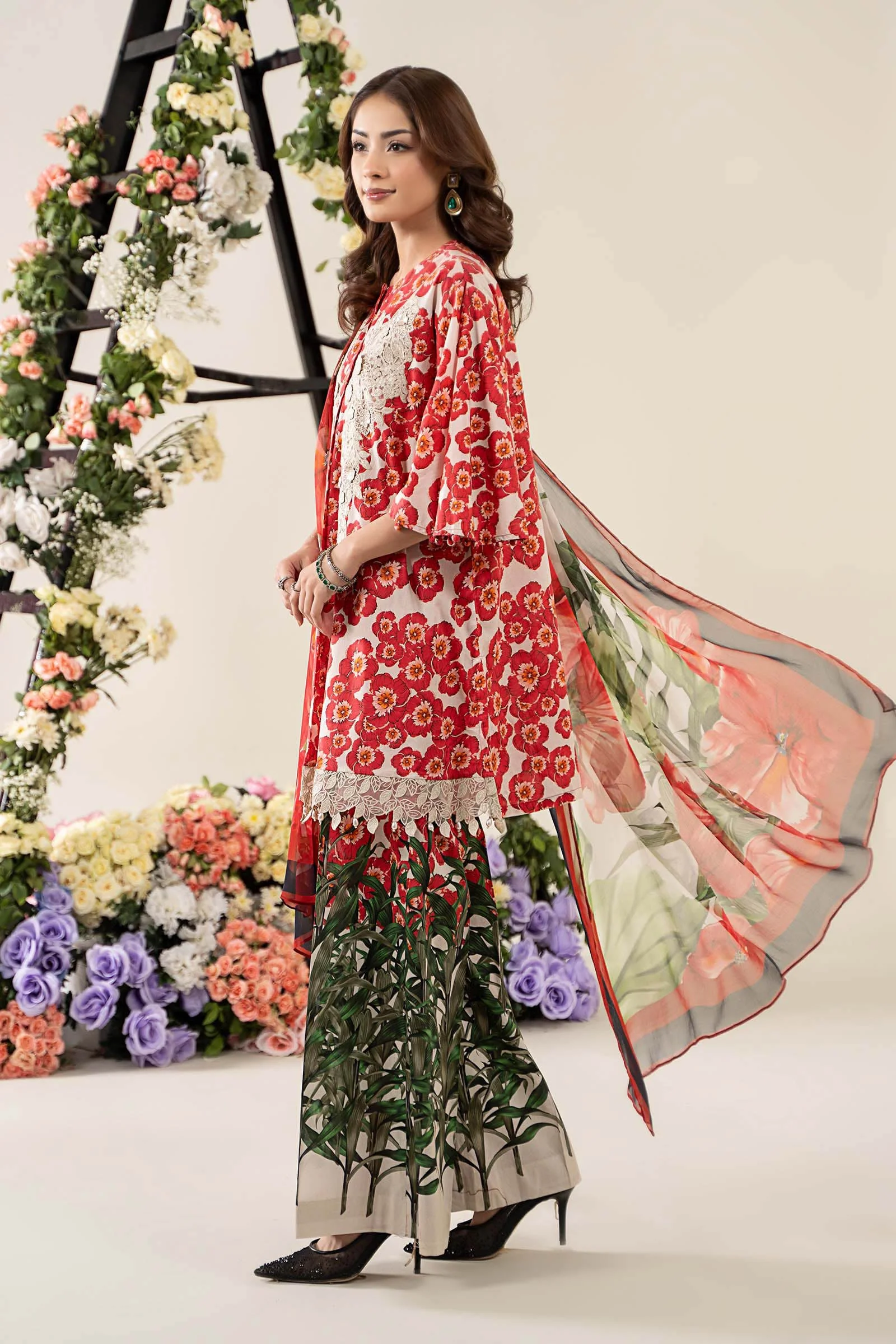 3 Piece Embroidered Lawn Suit | MPS-2606-B - Image 8