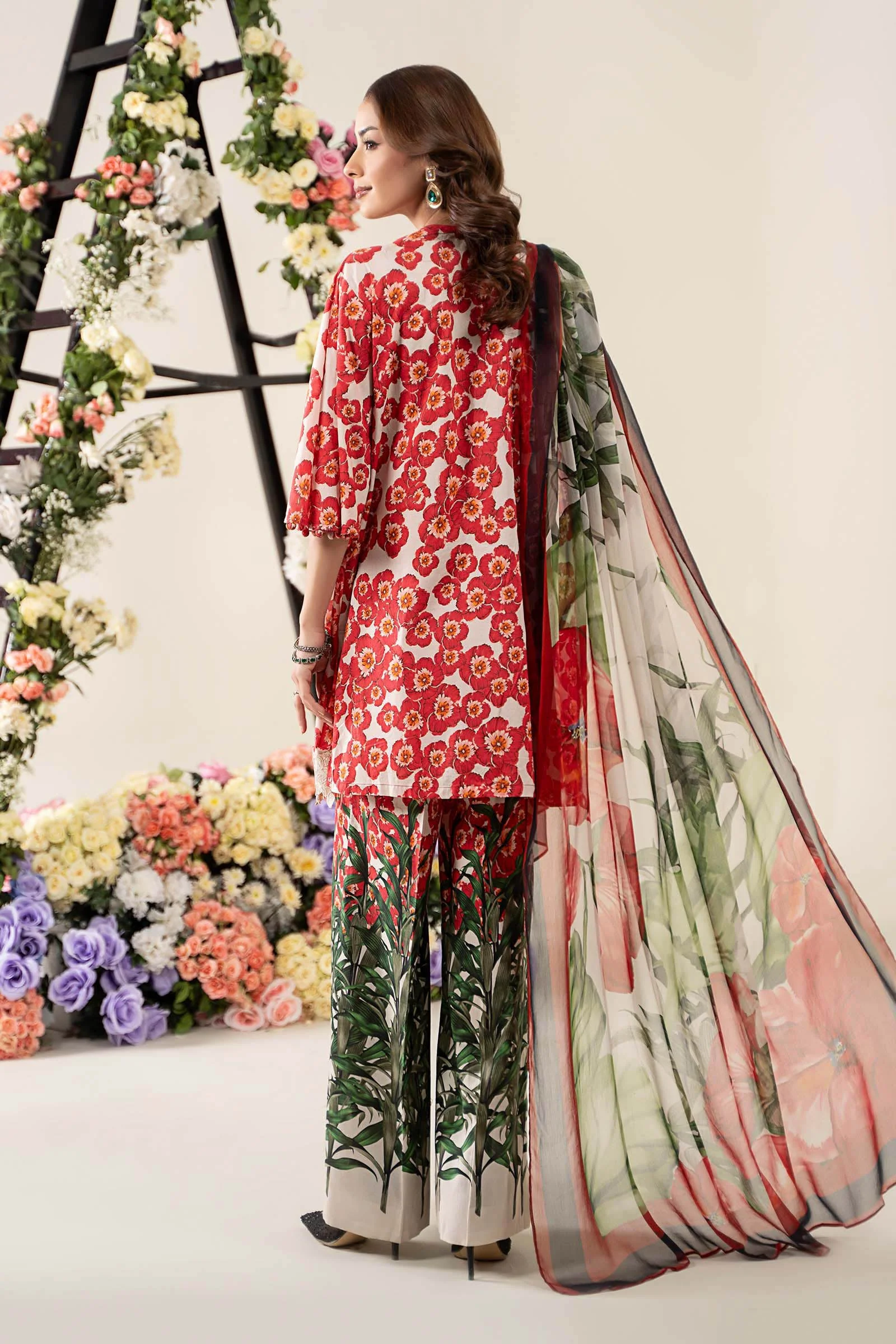 3 Piece Embroidered Lawn Suit | MPS-2606-B - Image 9