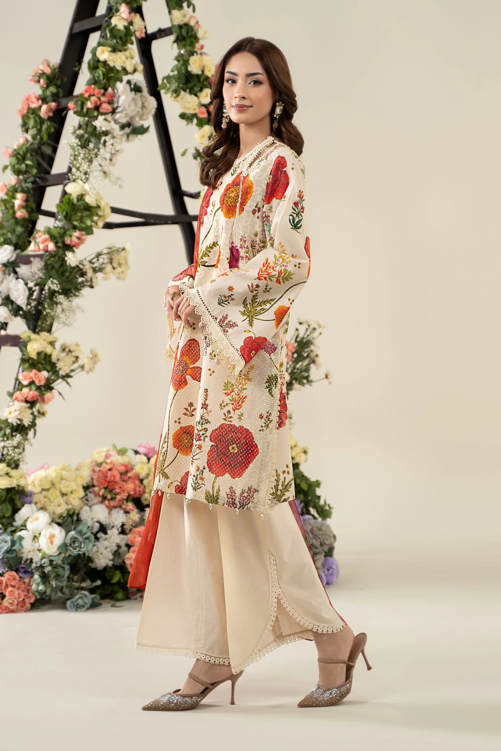 3 Piece Embroidered Lawn Suit | MPS-2607-A - Image 6