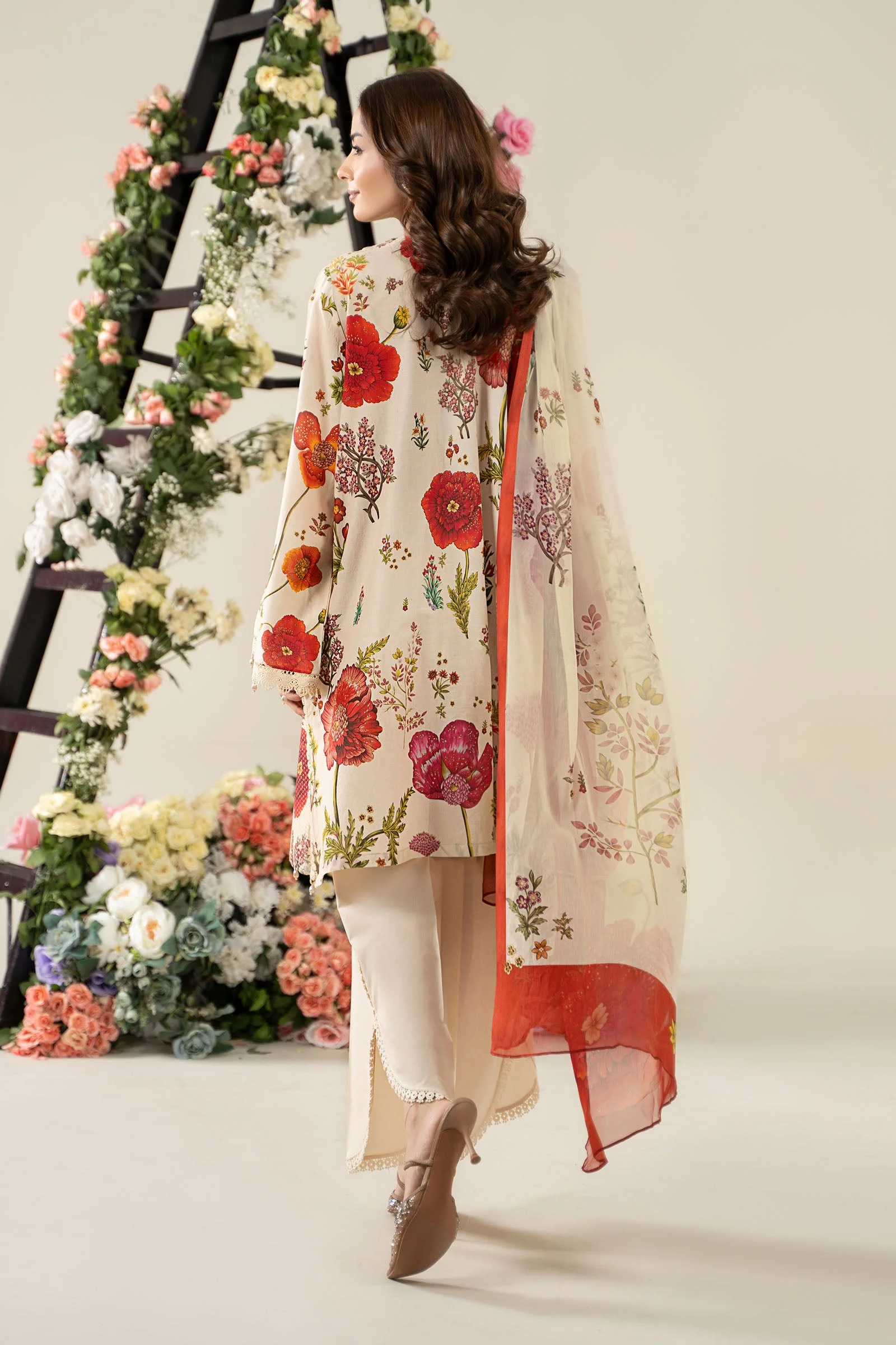 3 Piece Embroidered Lawn Suit | MPS-2607-A - Image 7
