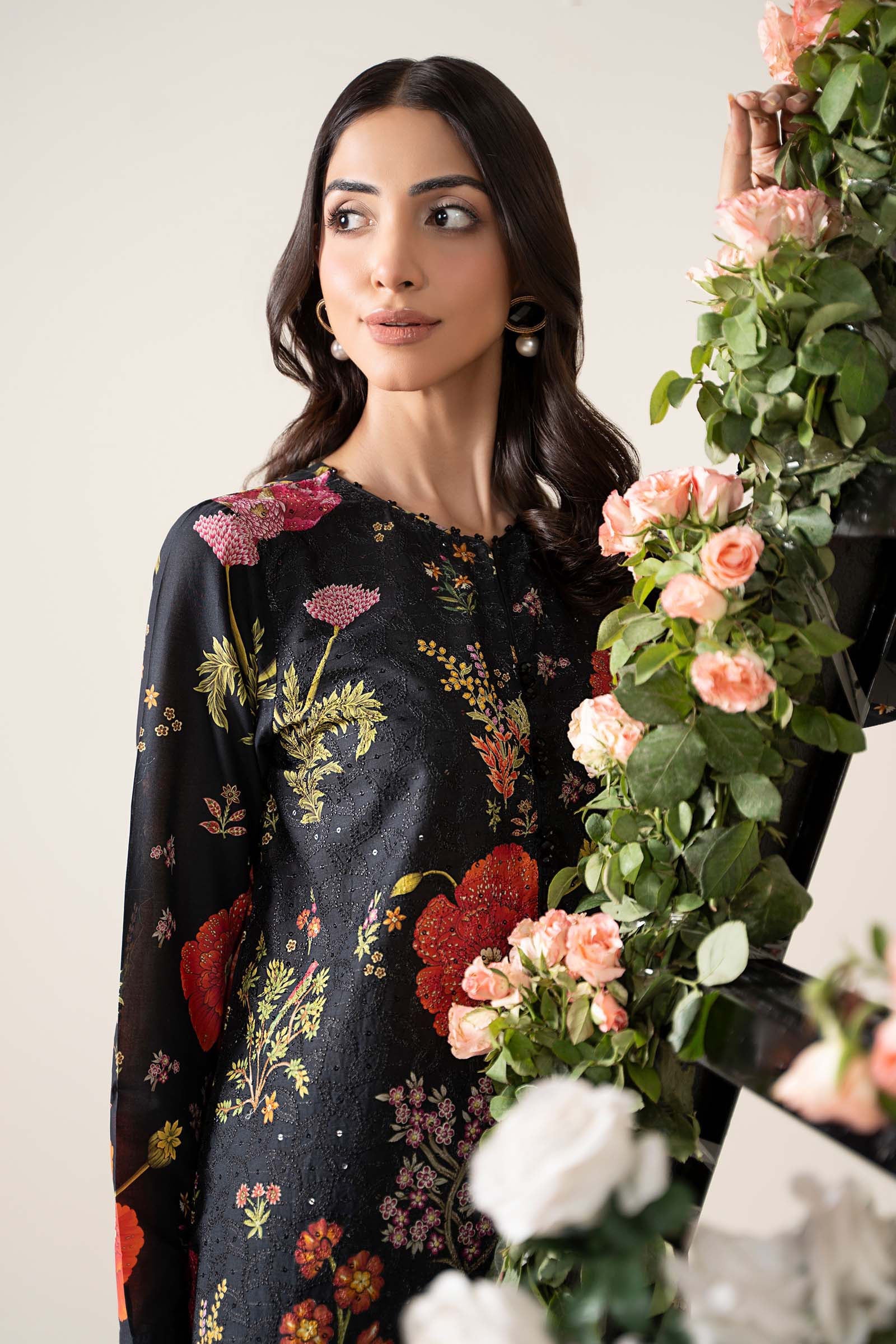 3 Piece Embroidered Lawn Suit | MPS-2607-B - Image 3