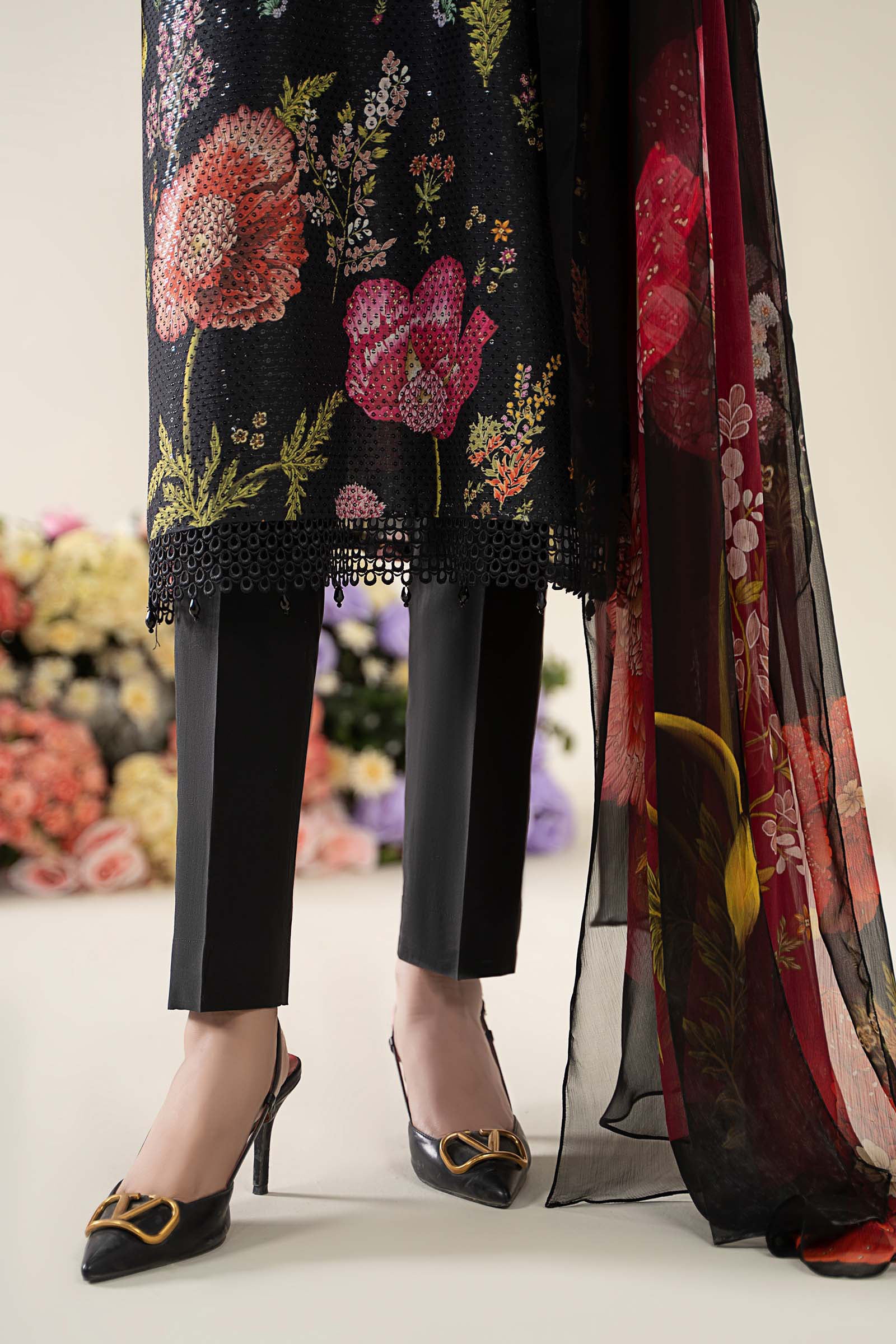 3 Piece Embroidered Lawn Suit | MPS-2607-B - Image 6