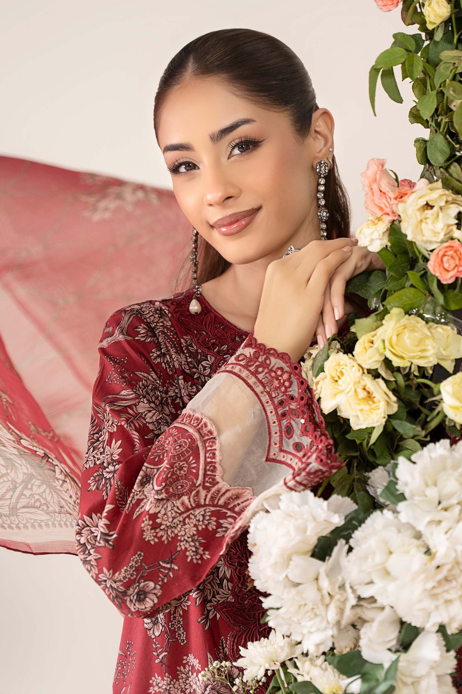 3 Piece Embroidered Lawn Suit | MPS-2608-A - Image 4