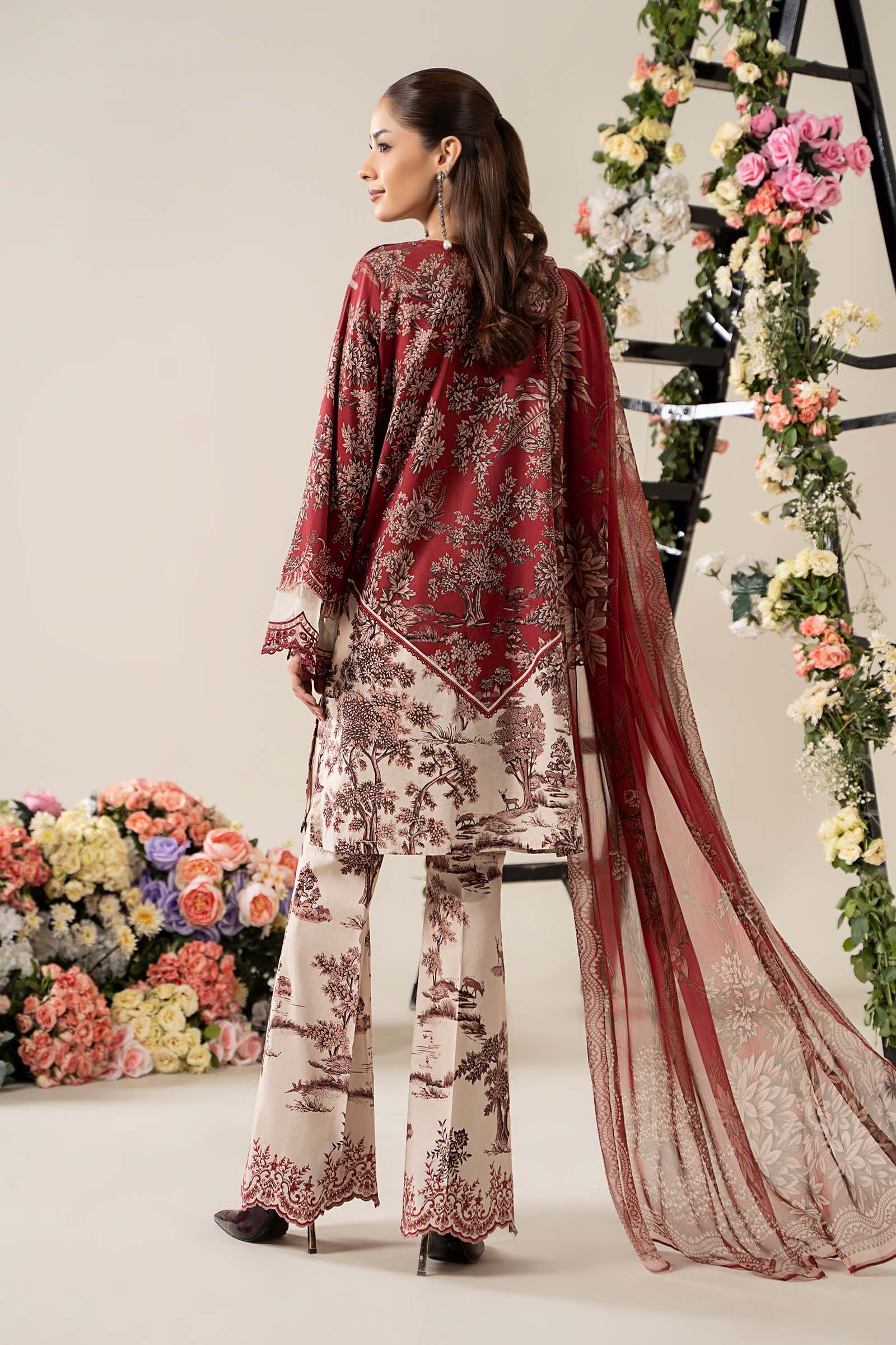 3 Piece Embroidered Lawn Suit | MPS-2608-A - Image 8
