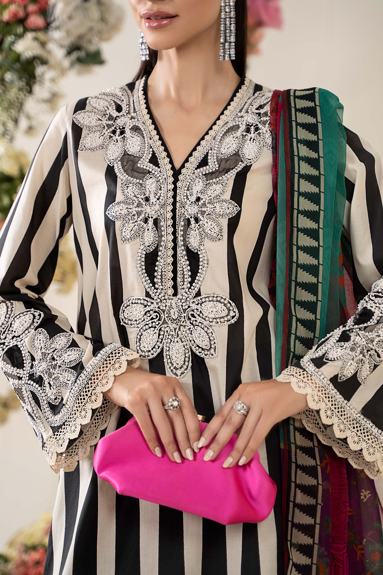 3 Piece Embroidered Lawn Suit | MPS-2609-B - Image 3
