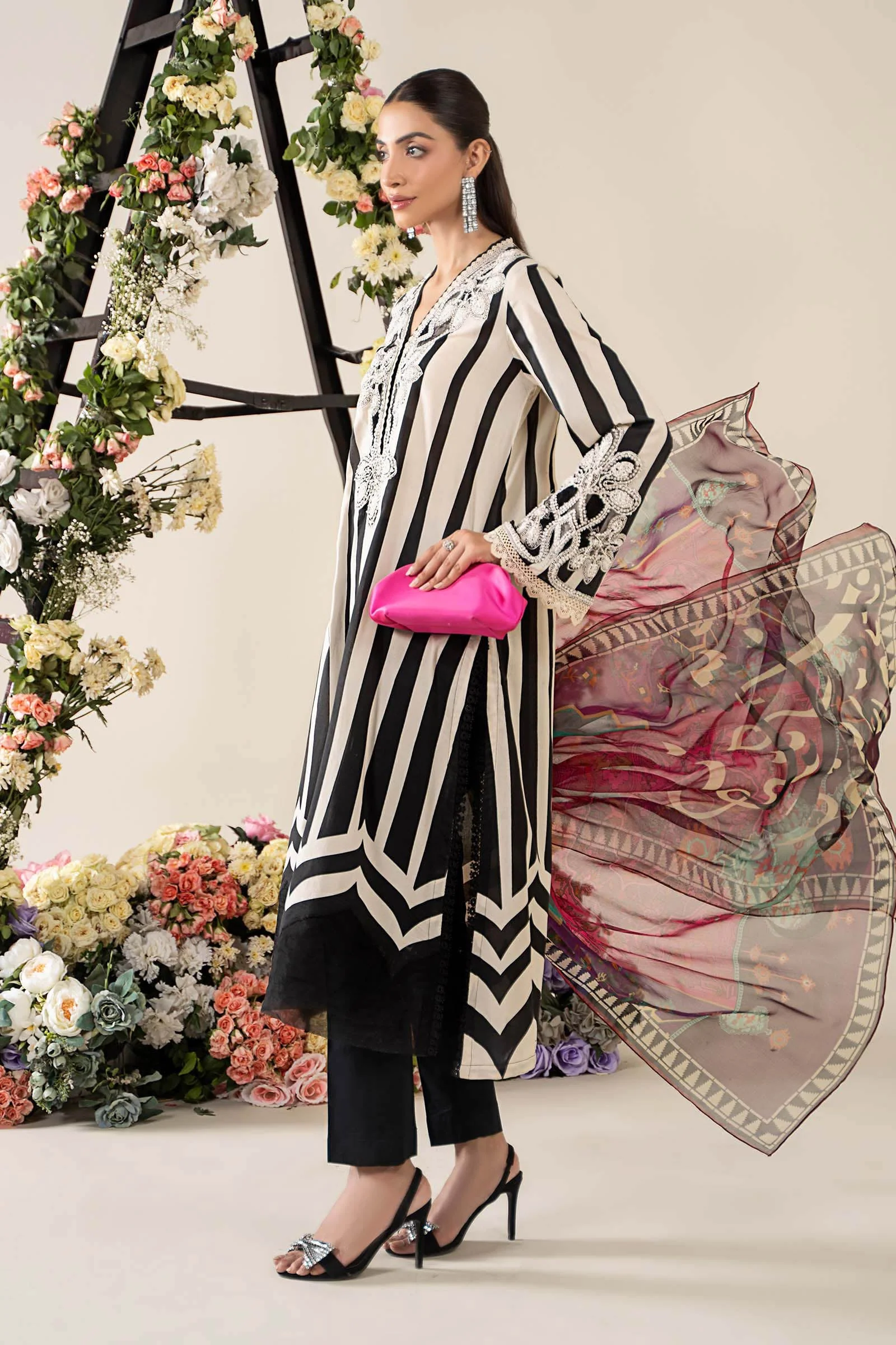 3 Piece Embroidered Lawn Suit | MPS-2609-B - Image 5