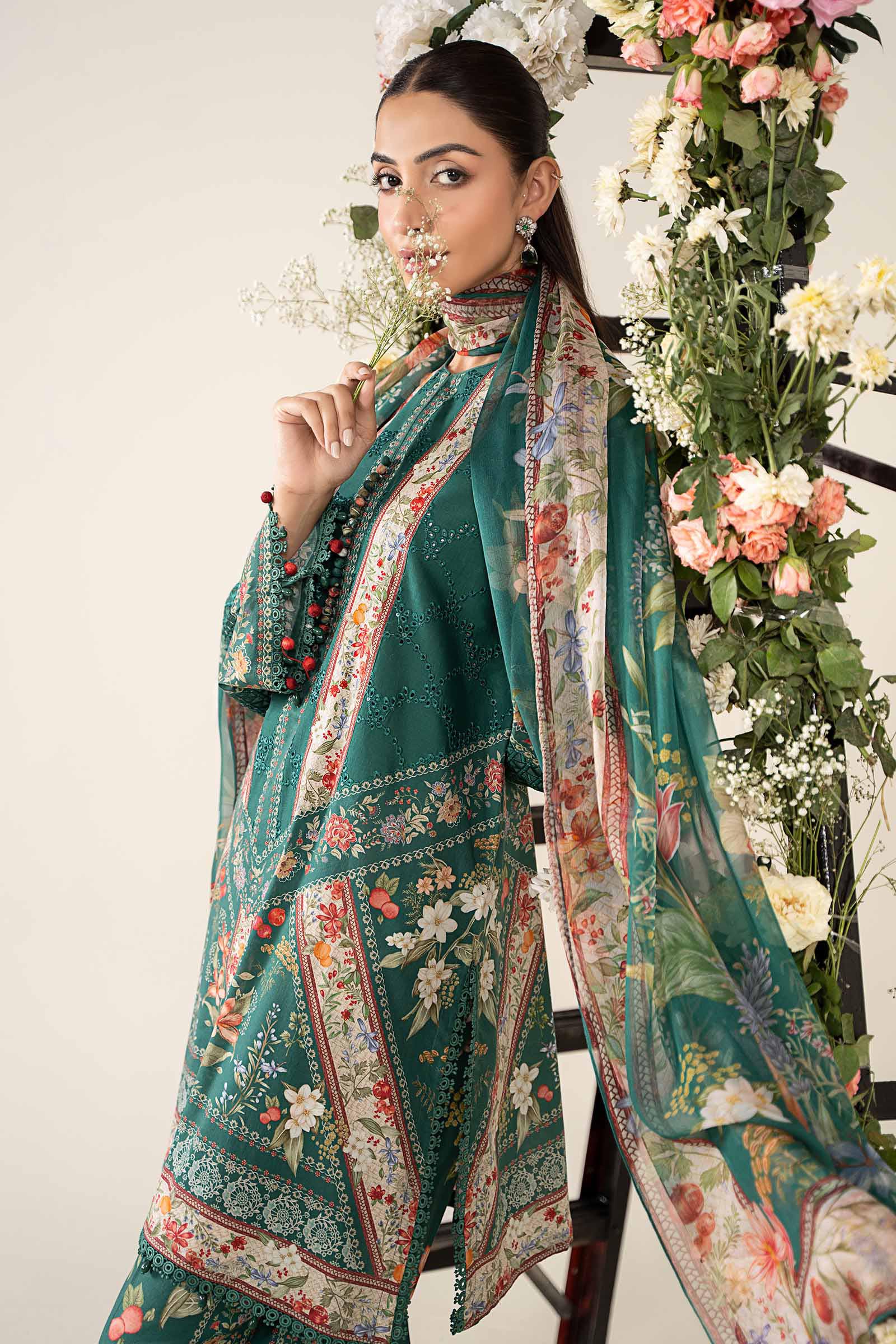 3 Piece Embroidered Lawn Suit | MPS-2610-A - Image 2