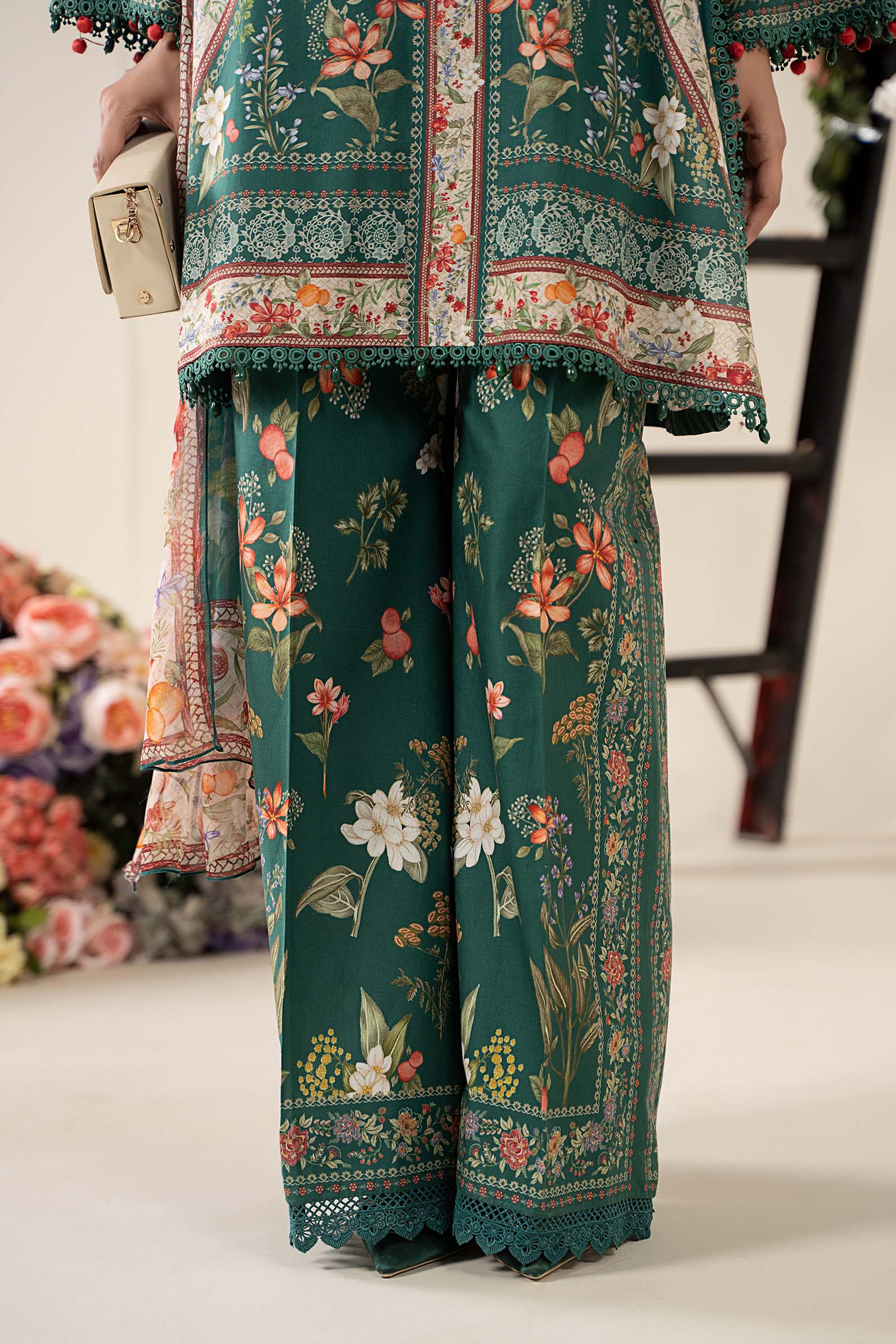 3 Piece Embroidered Lawn Suit | MPS-2610-A - Image 4