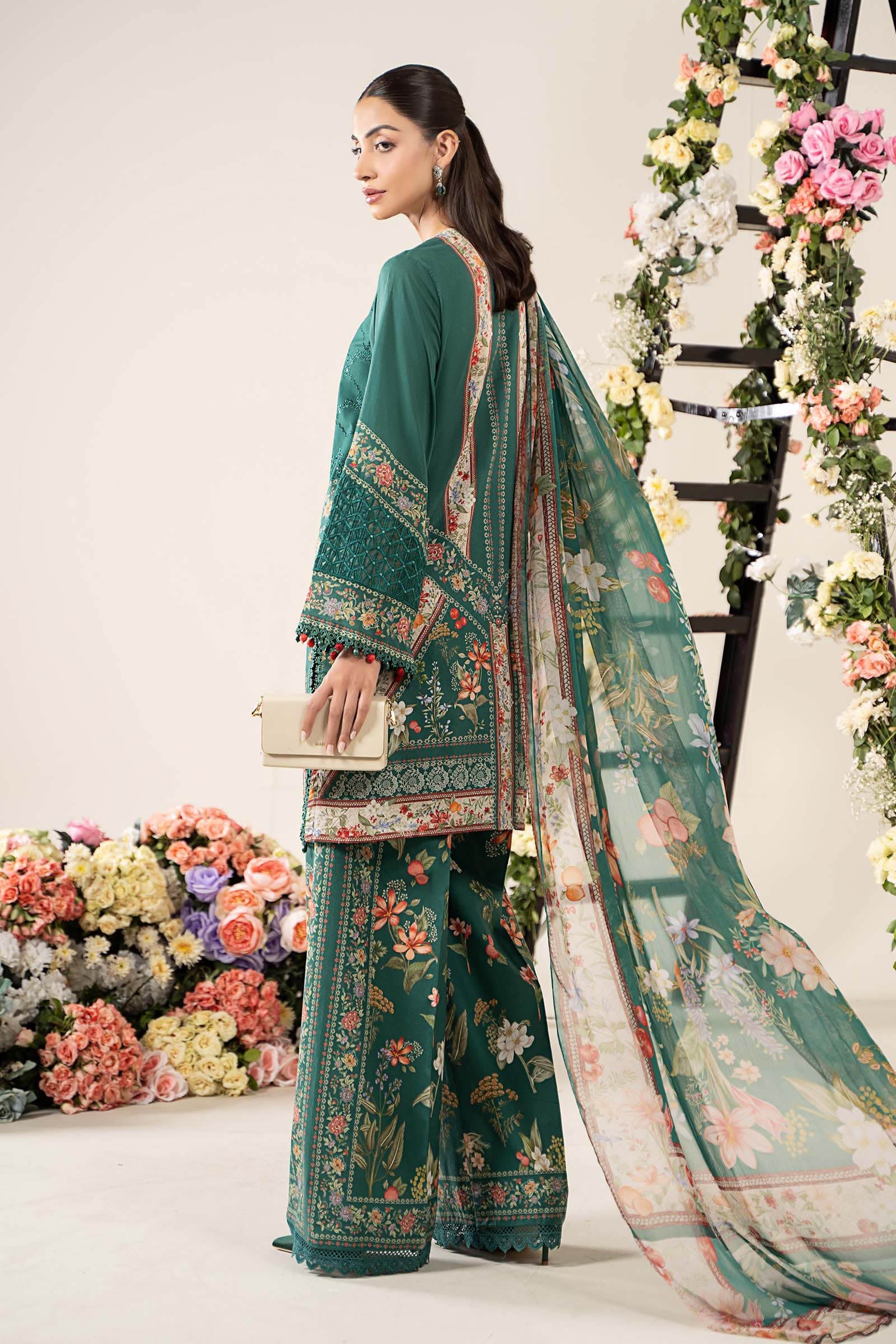 3 Piece Embroidered Lawn Suit | MPS-2610-A - Image 7