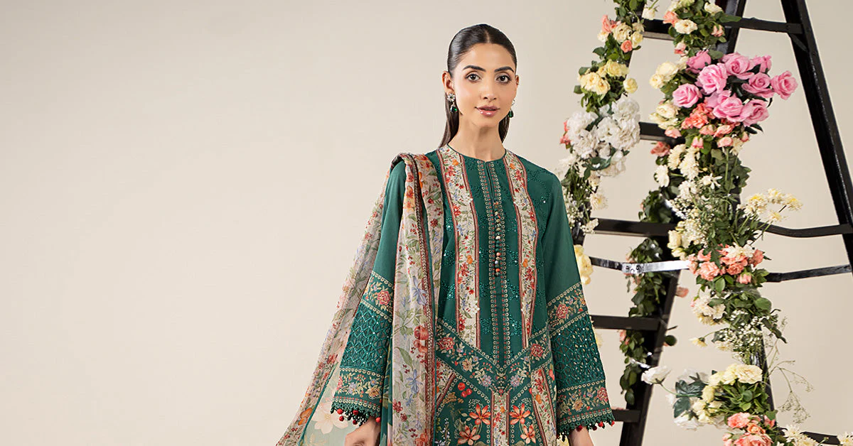 3 Piece Embroidered Lawn Suit | MPS-2610-A - Image 8