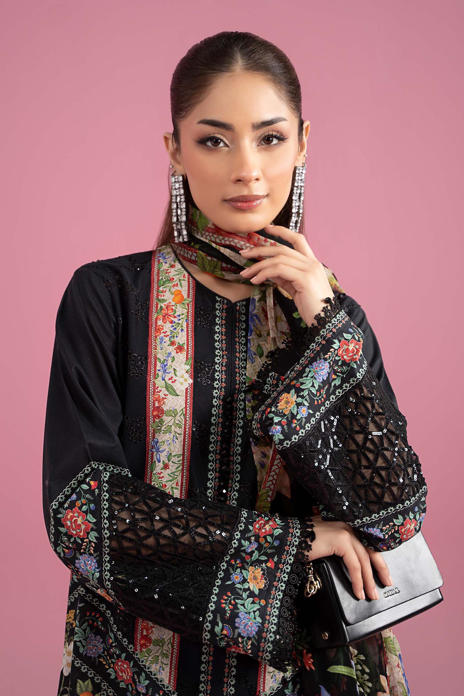 3 Piece Embroidered Lawn Suit | MPS-2610-B - Image 3