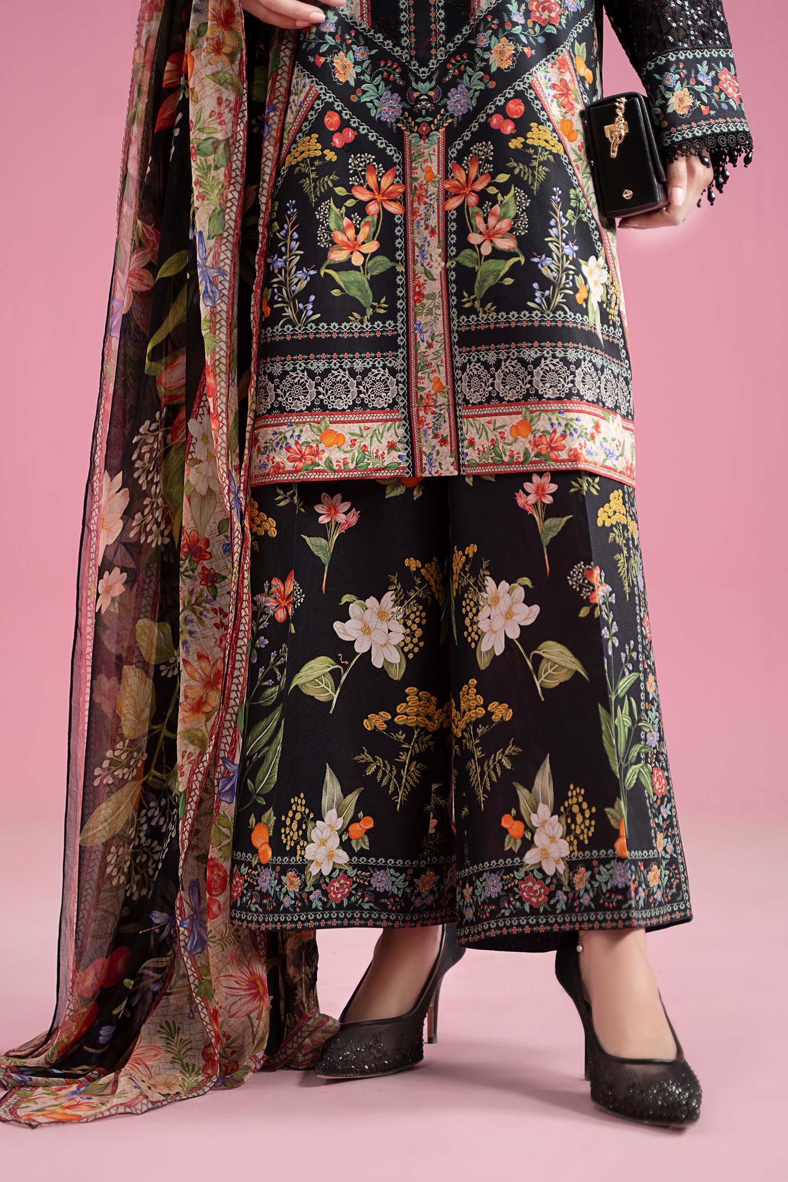3 Piece Embroidered Lawn Suit | MPS-2610-B - Image 5
