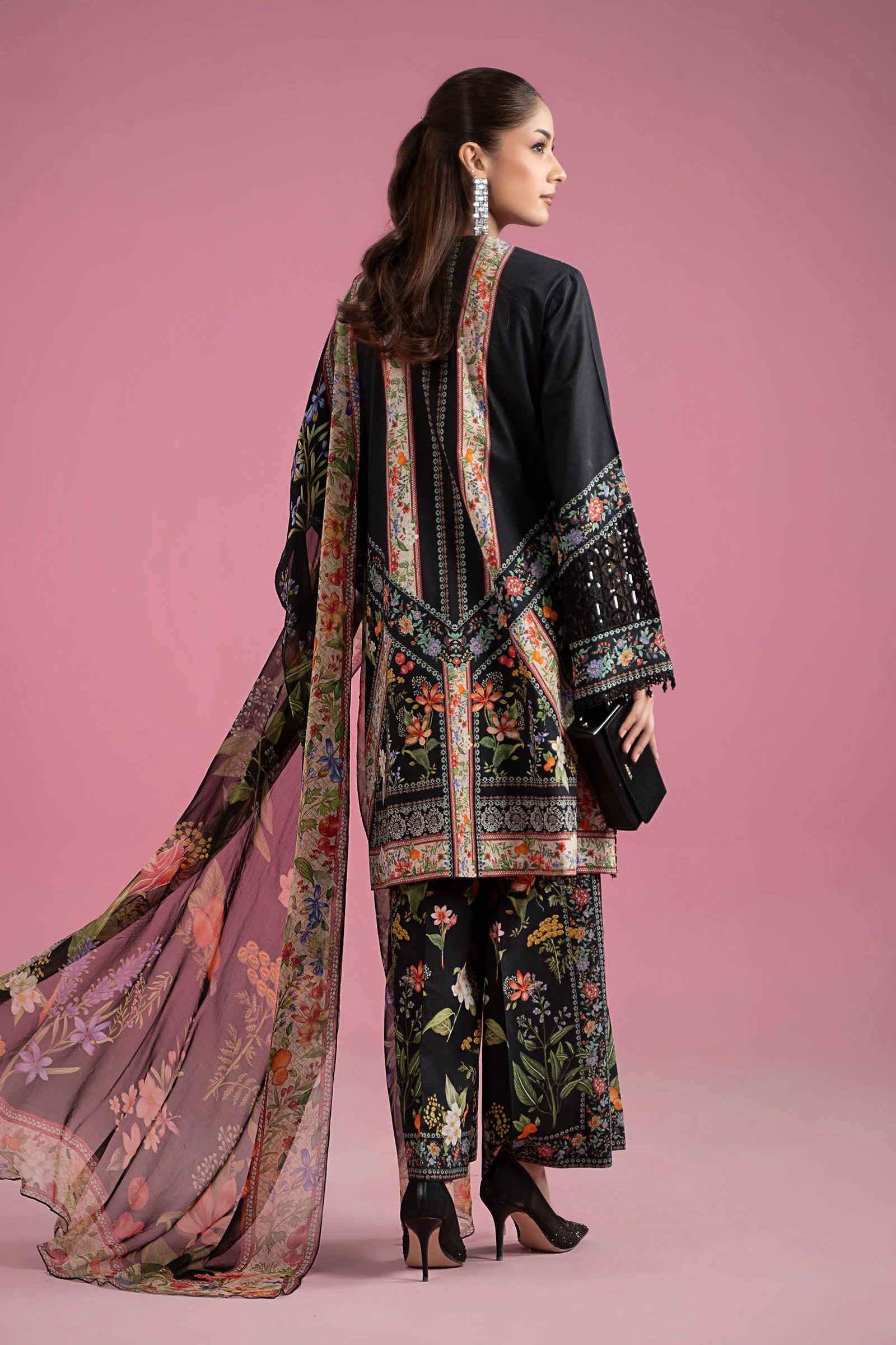 3 Piece Embroidered Lawn Suit | MPS-2610-B - Image 7