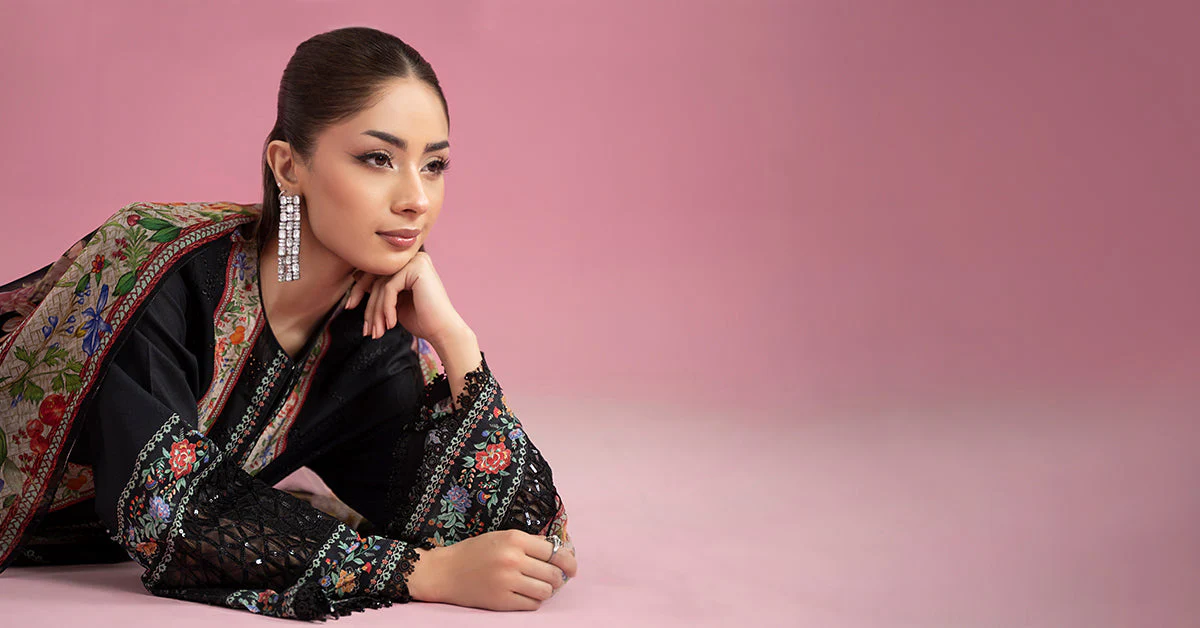 3 Piece Embroidered Lawn Suit | MPS-2610-B - Image 8