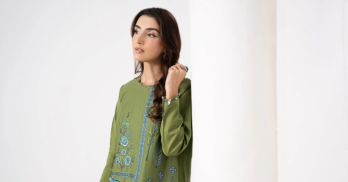 3 Piece Embroidered Cambric Suit - Image 11