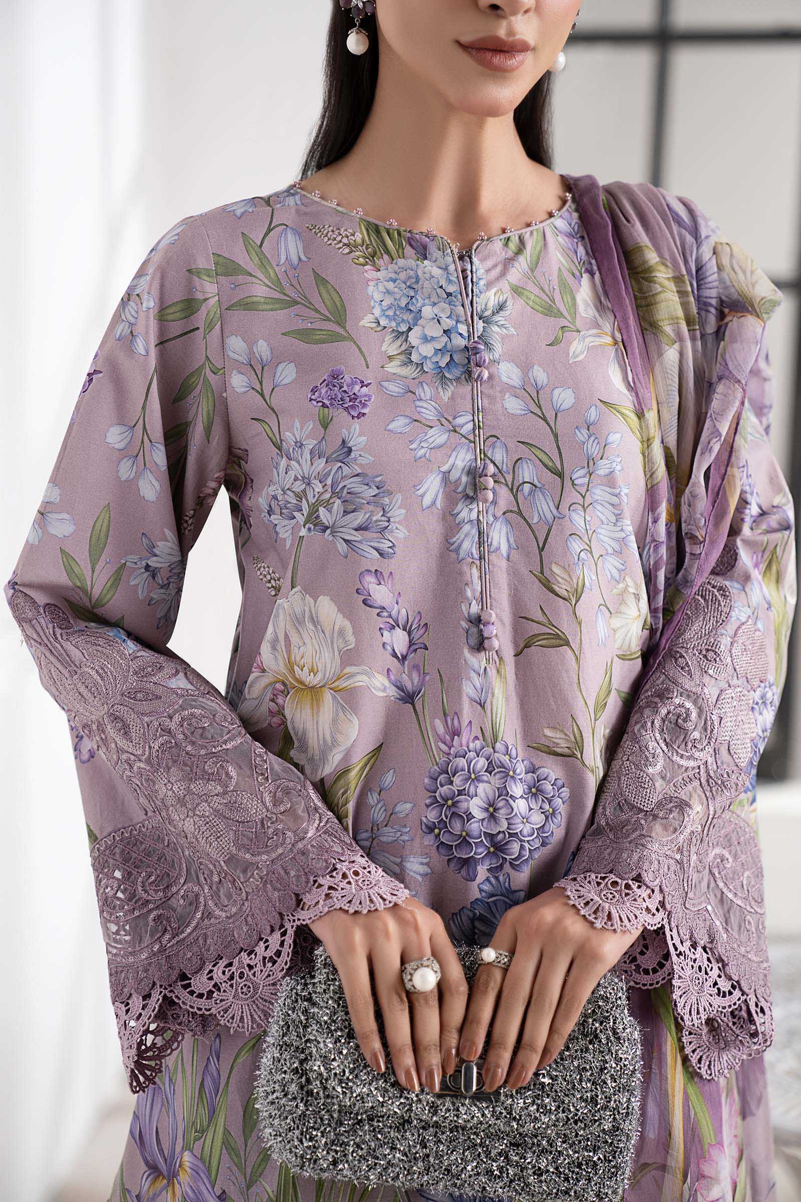 3 Piece Embroidered Cambric Suit - Image 4