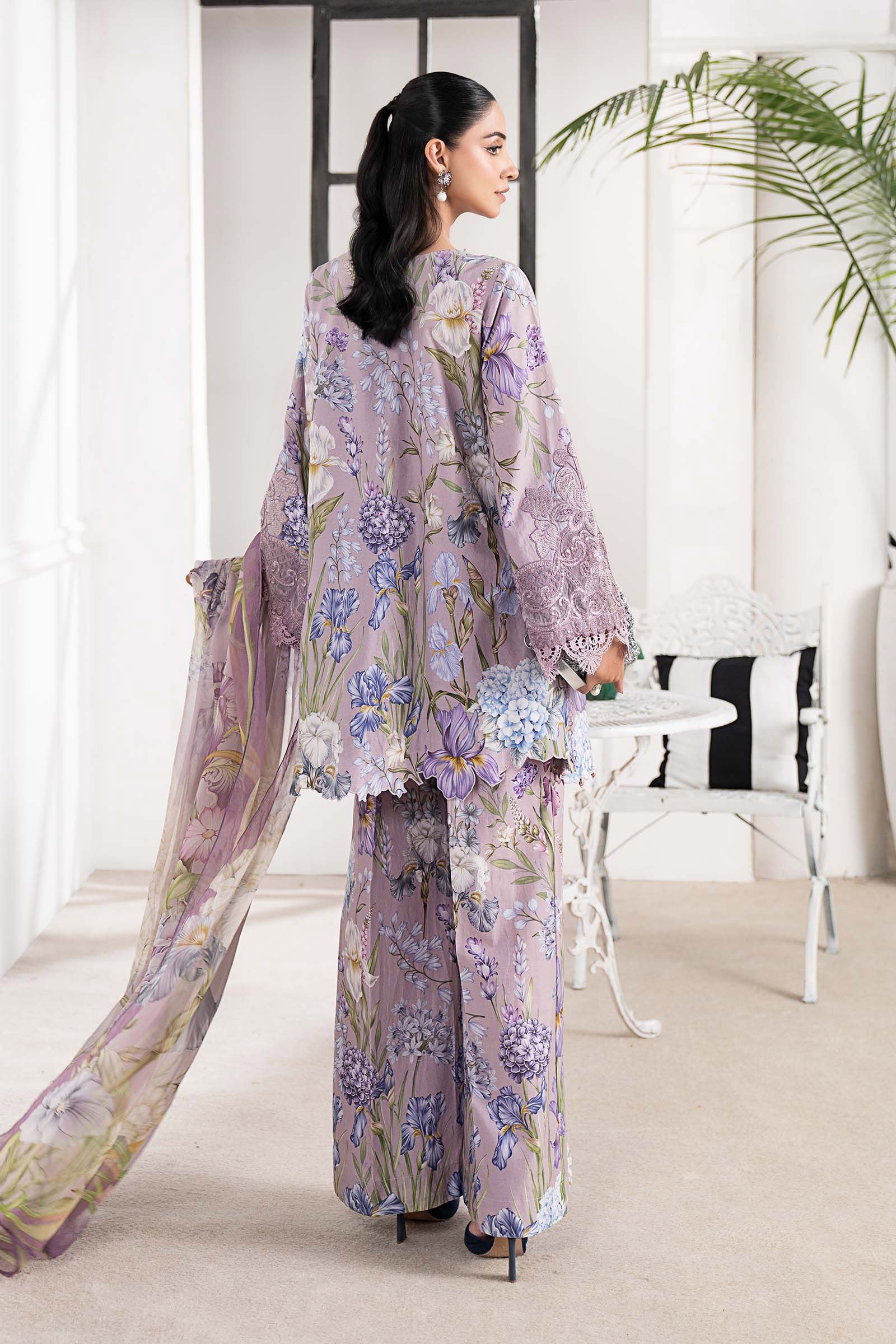 3 Piece Embroidered Cambric Suit - Image 8
