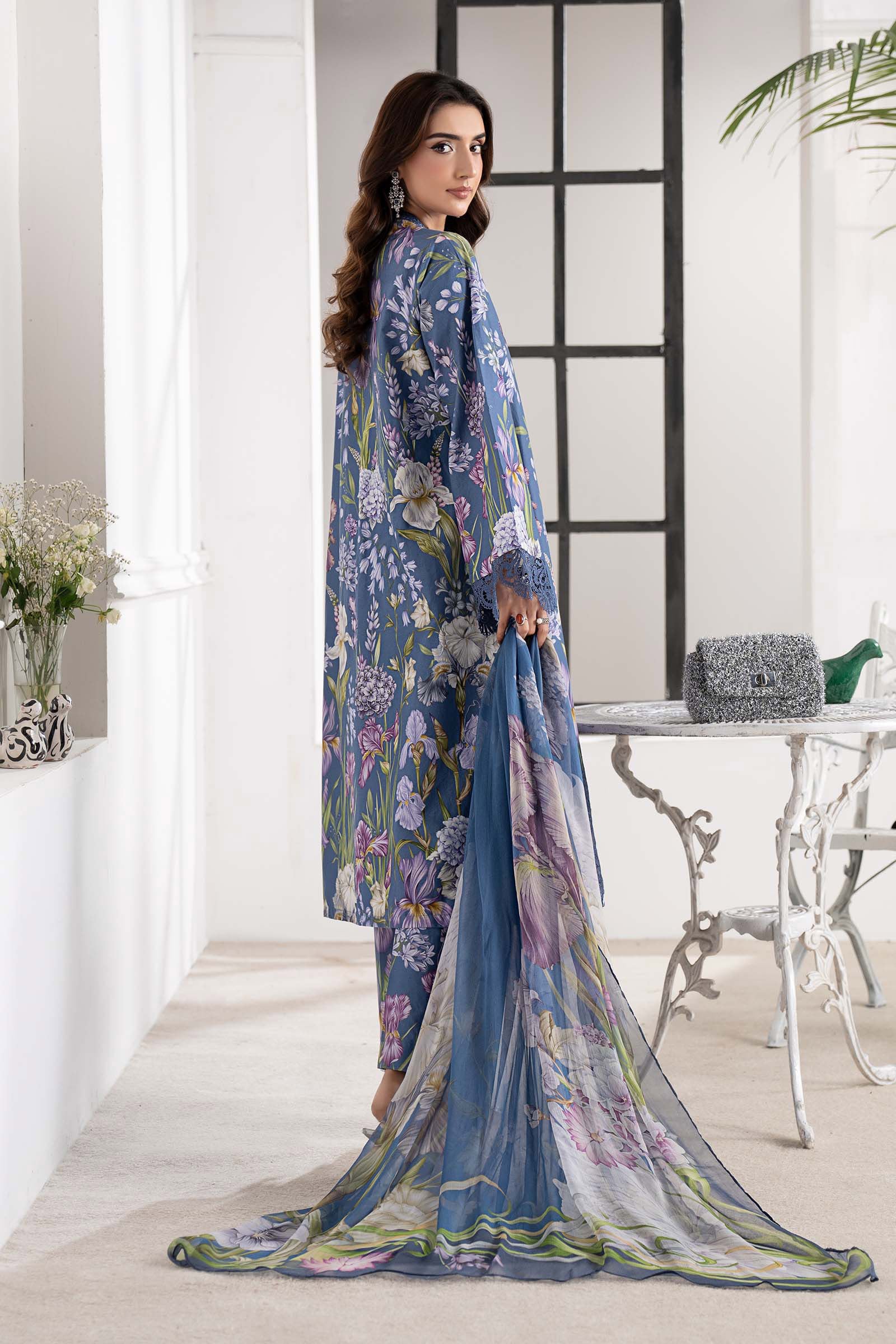 3 Piece Embroidered Cambric Suit - Image 8