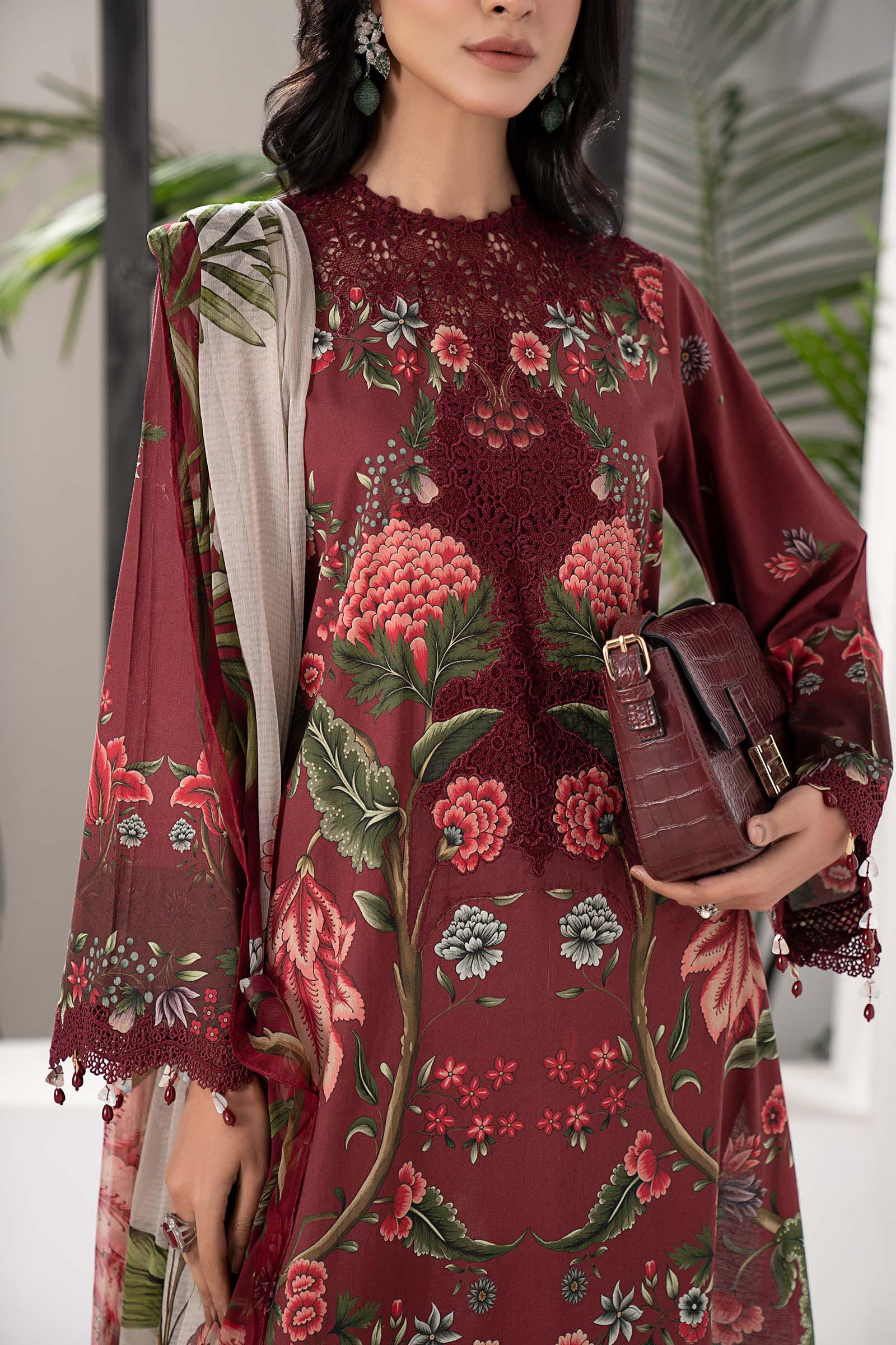 3 Piece Embroidered Cambric Suit - Image 4