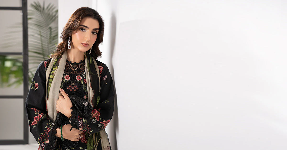3 Piece Embroidered Cambric Suit - Image 8