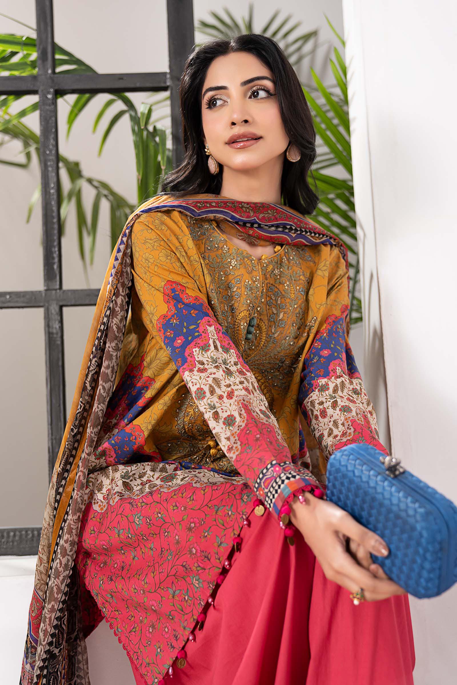 3 Piece Embroidered Cambric Suit - Image 4