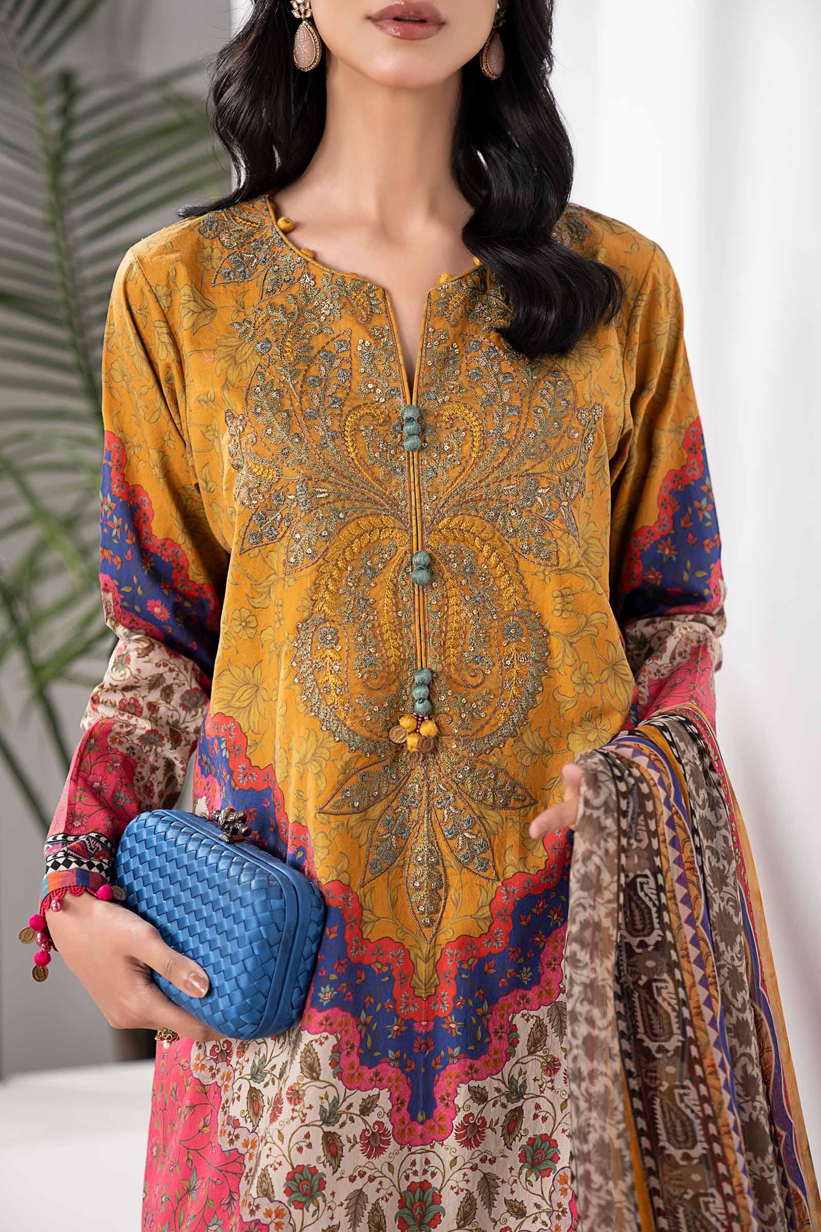 3 Piece Embroidered Cambric Suit - Image 5