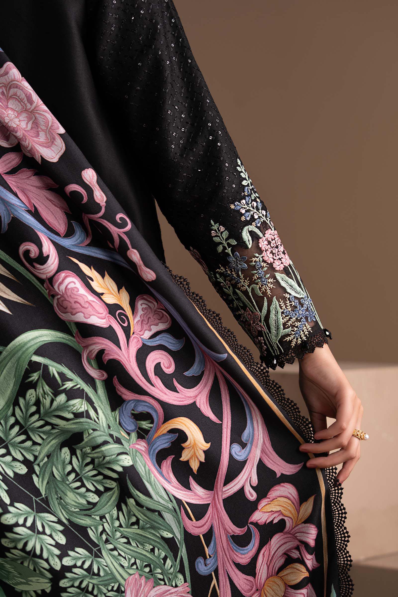 3 Piece Embroidered Twill Linen Suit - Image 7