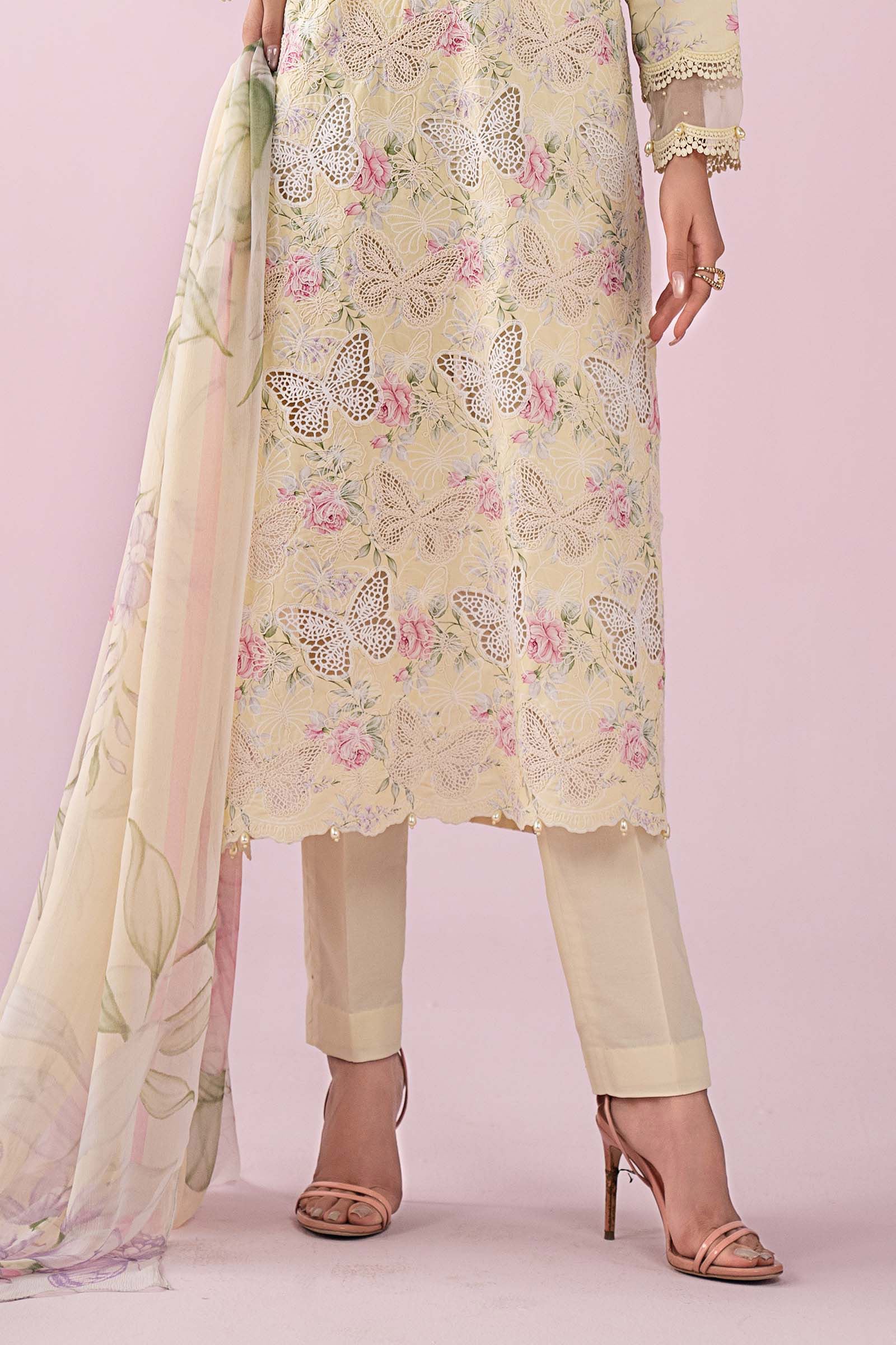 3 Piece Embroidered Lawn Suit - Image 6