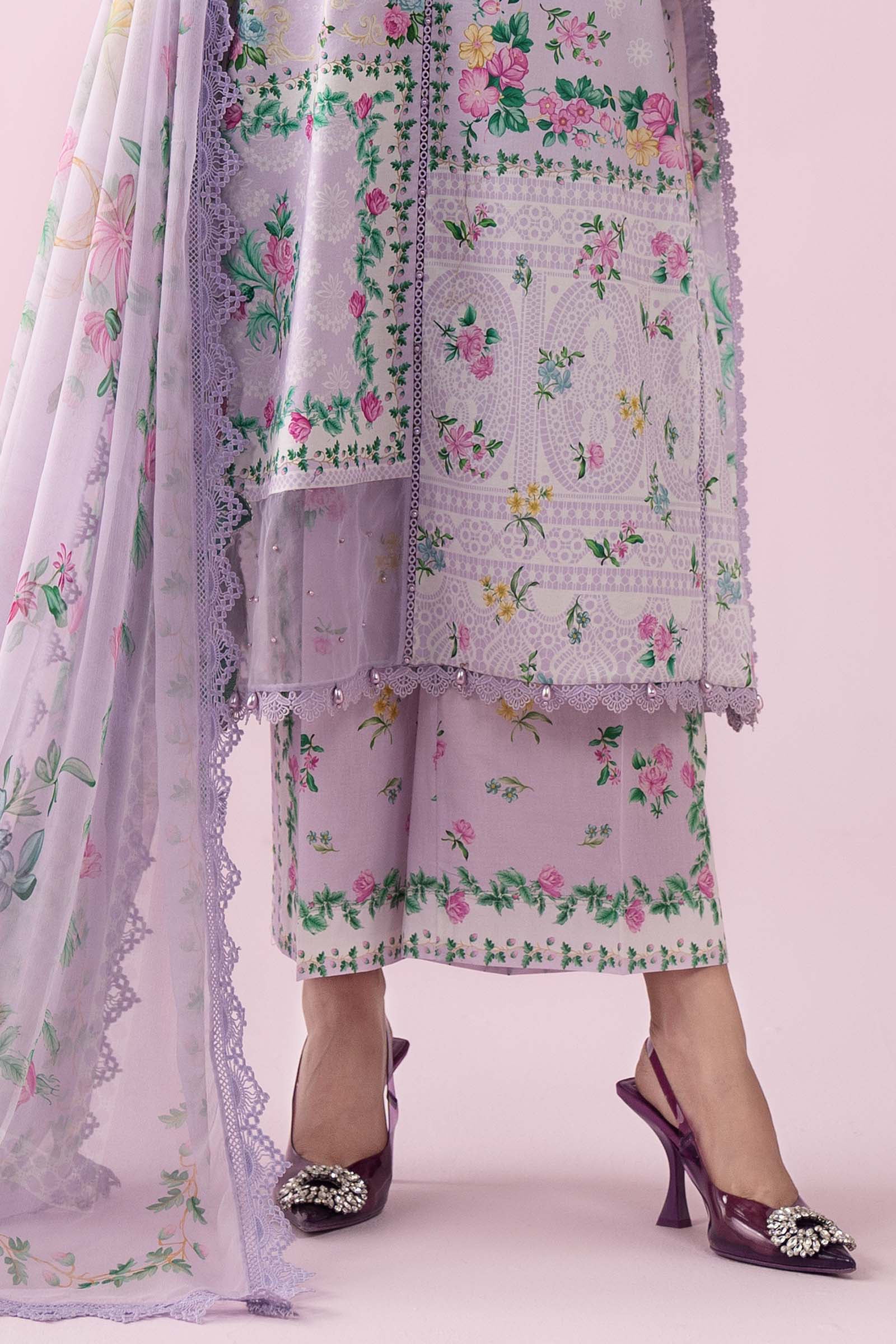 3 Piece Embroidered Lawn Suit - Image 5