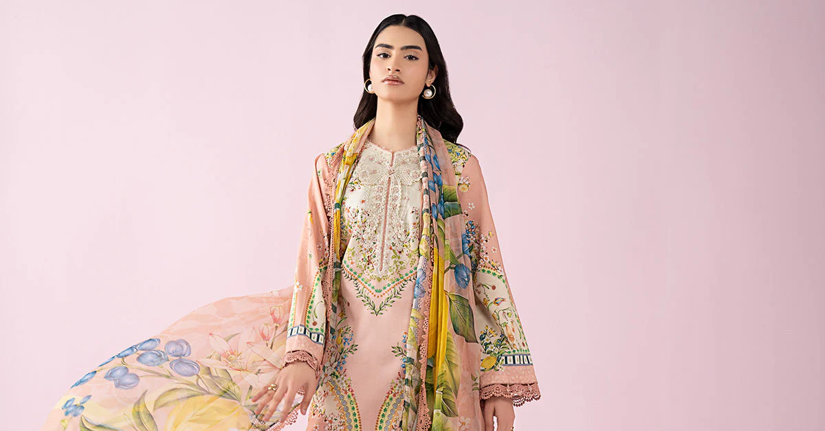 3 Piece Embroidered Lawn Suit - Image 10
