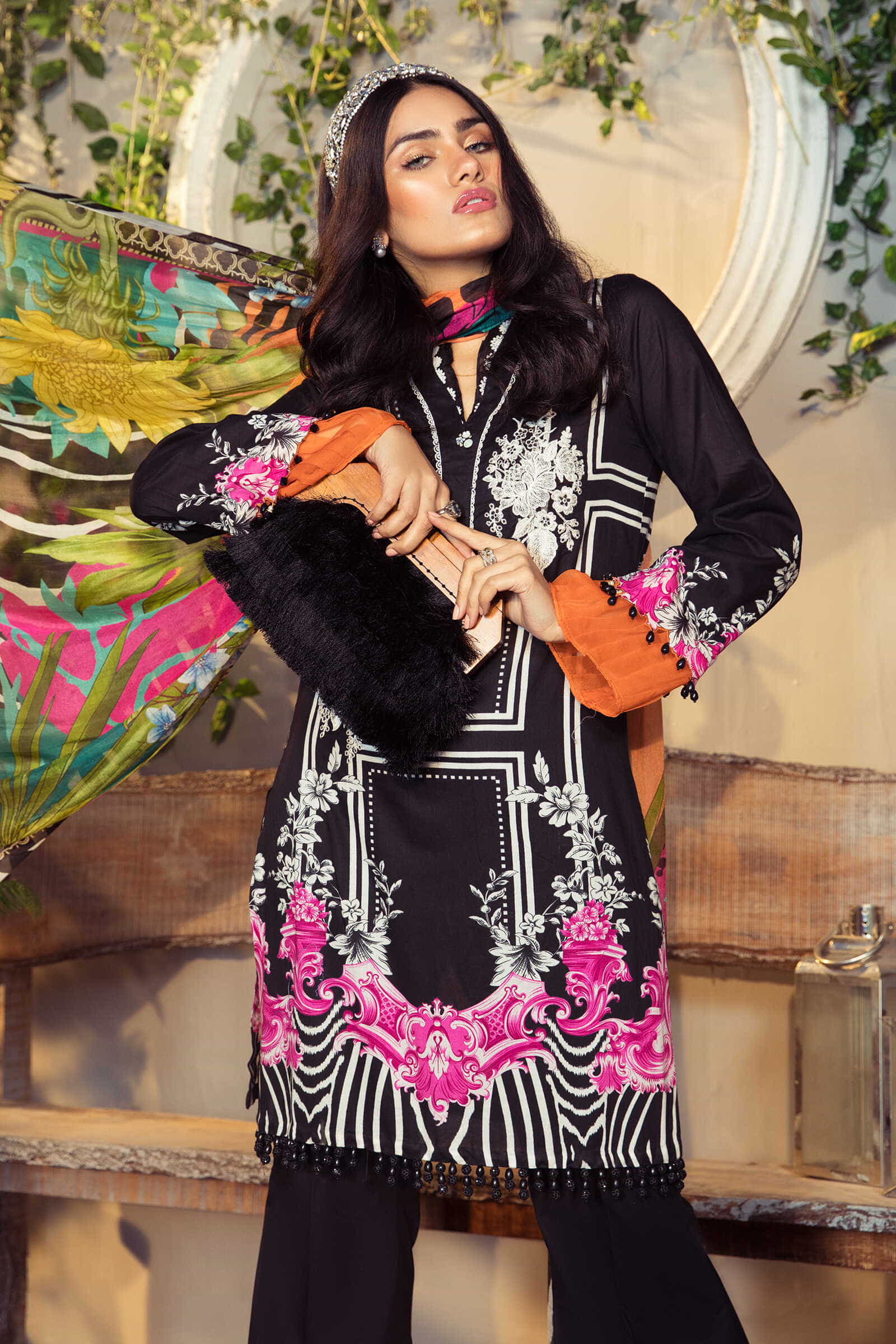 Unstitched Fabrics/M.Prints MPT-1006-B - Image 3