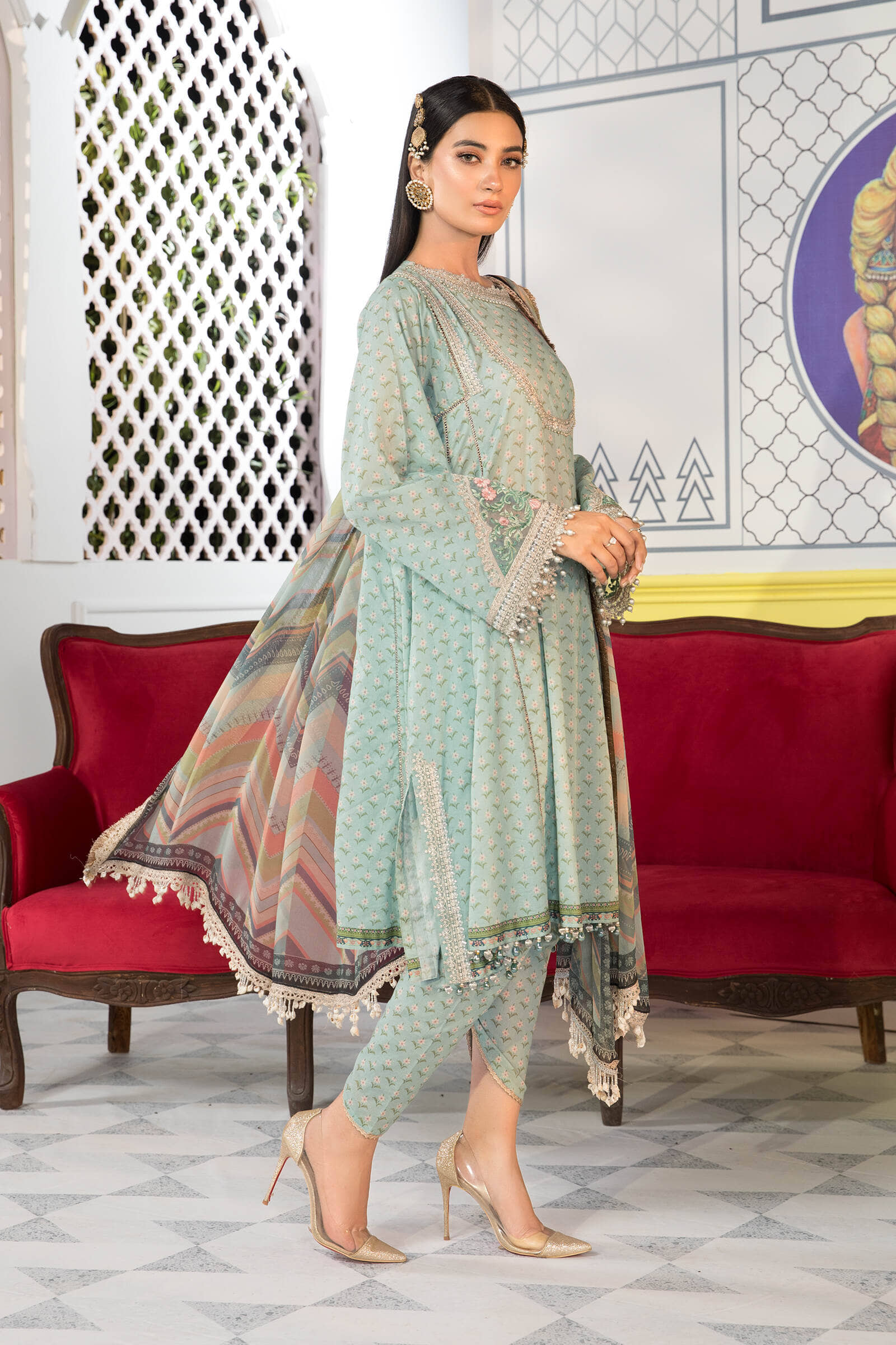 Unstitched Fabrics/M.Prints MPT-1109-A - Image 2