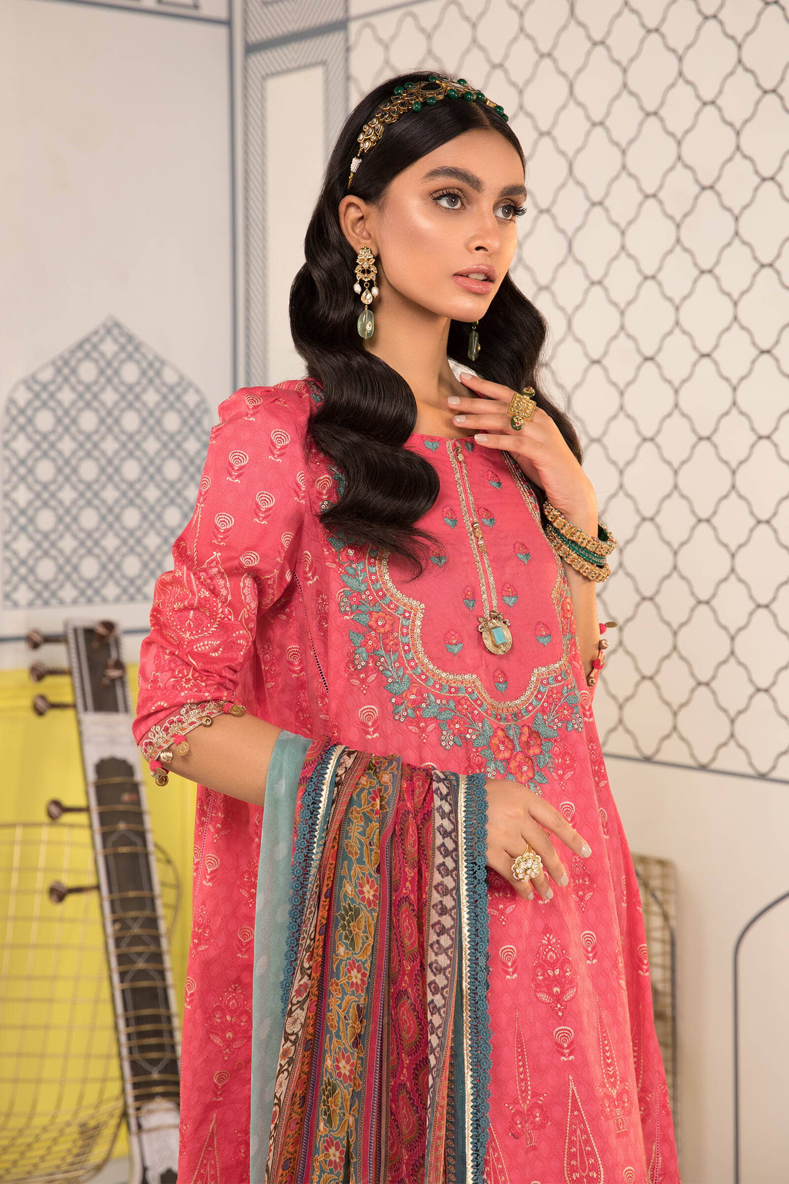 Unstitched Fabrics/M.Prints MPT-1111-B - Image 3