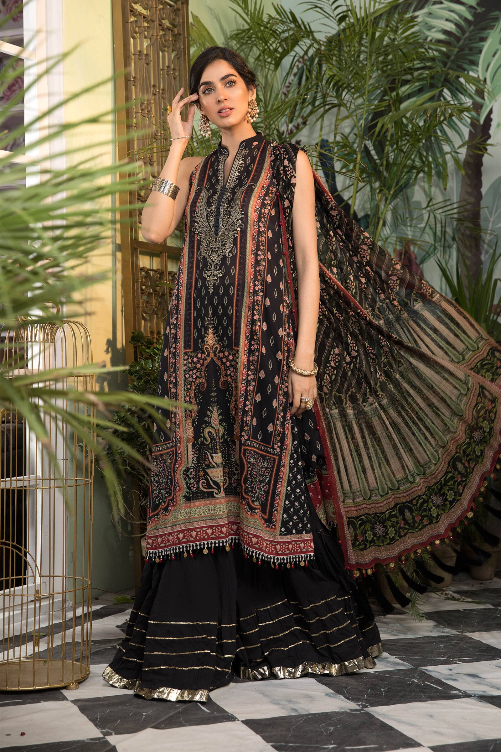 Unstitched Fabrics/M.Prints MPT-1112-B - Image 2